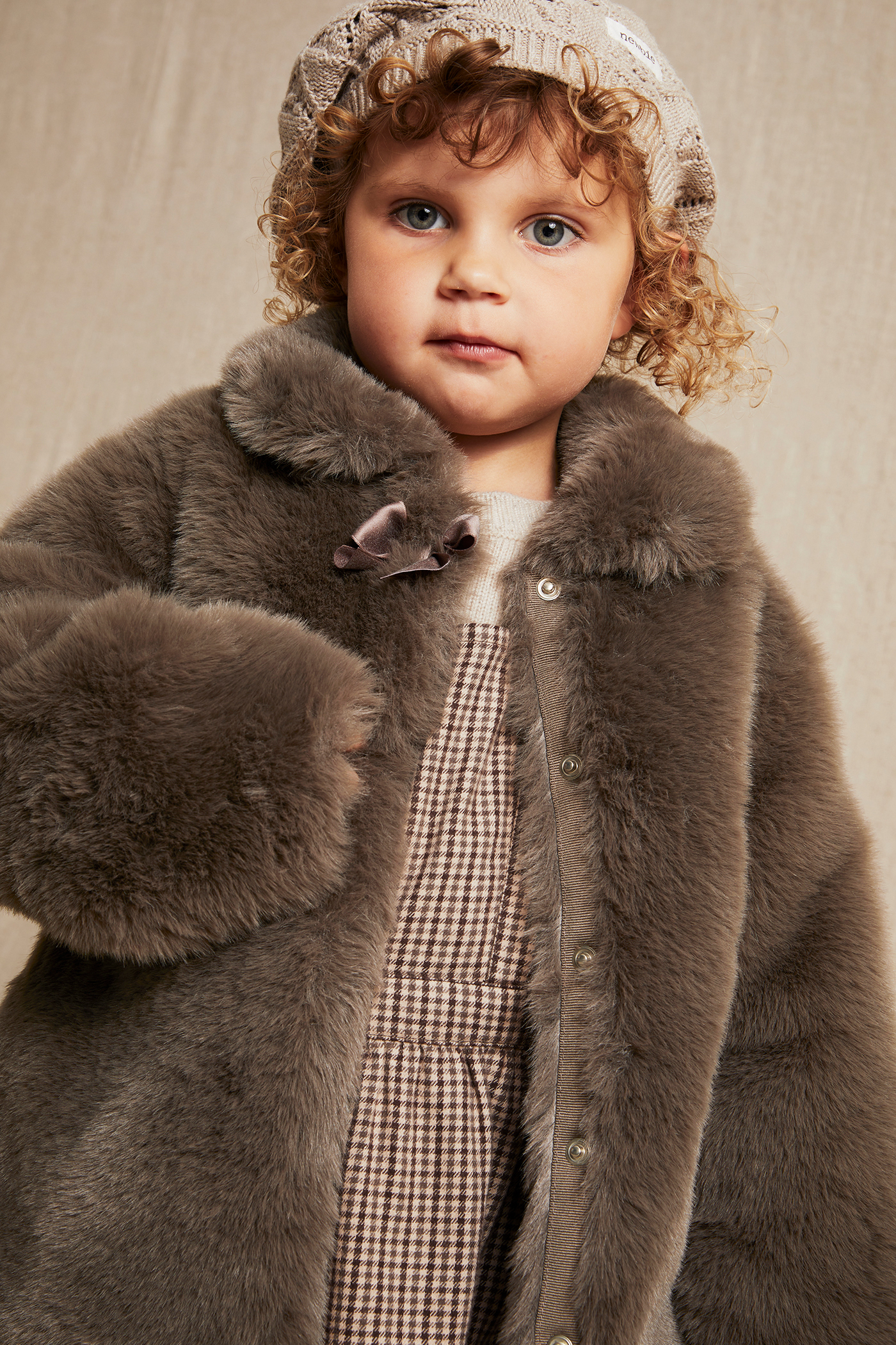 FAUX ファーコート ブラウン Faux fur jacket | Brown | Kids | Newbie
