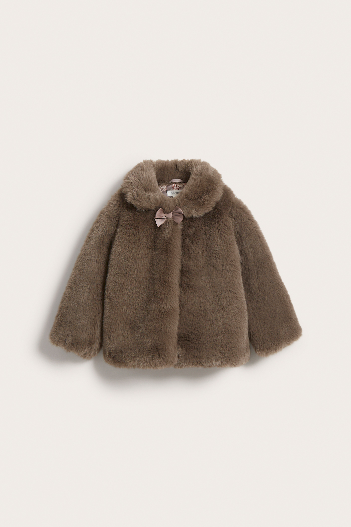コート fub felted coat brown 6y Faux fur jacket | Brown | Kids | Newbie