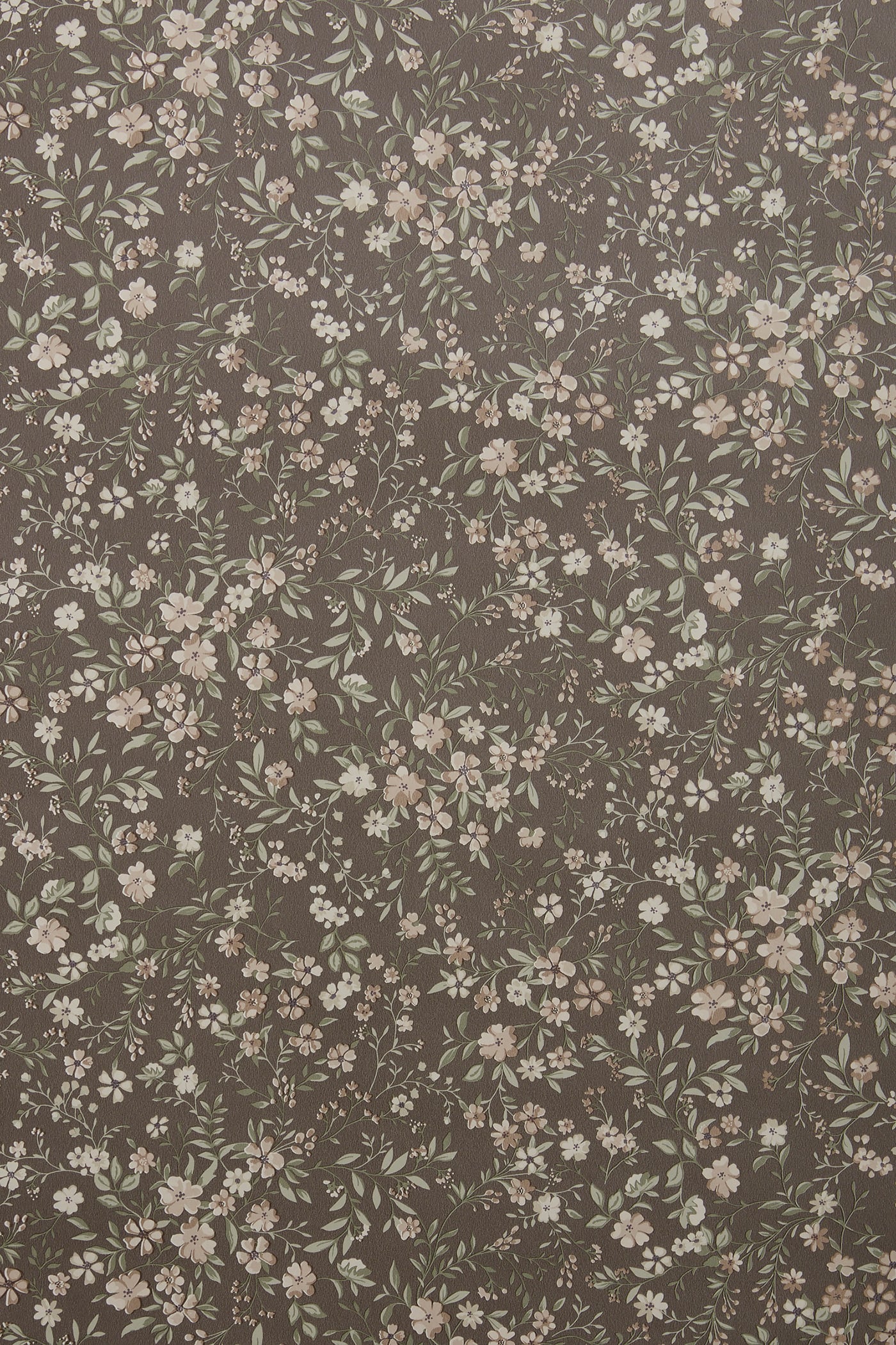 Florence brown floral wallpaper | Brown | Baby | Newbie