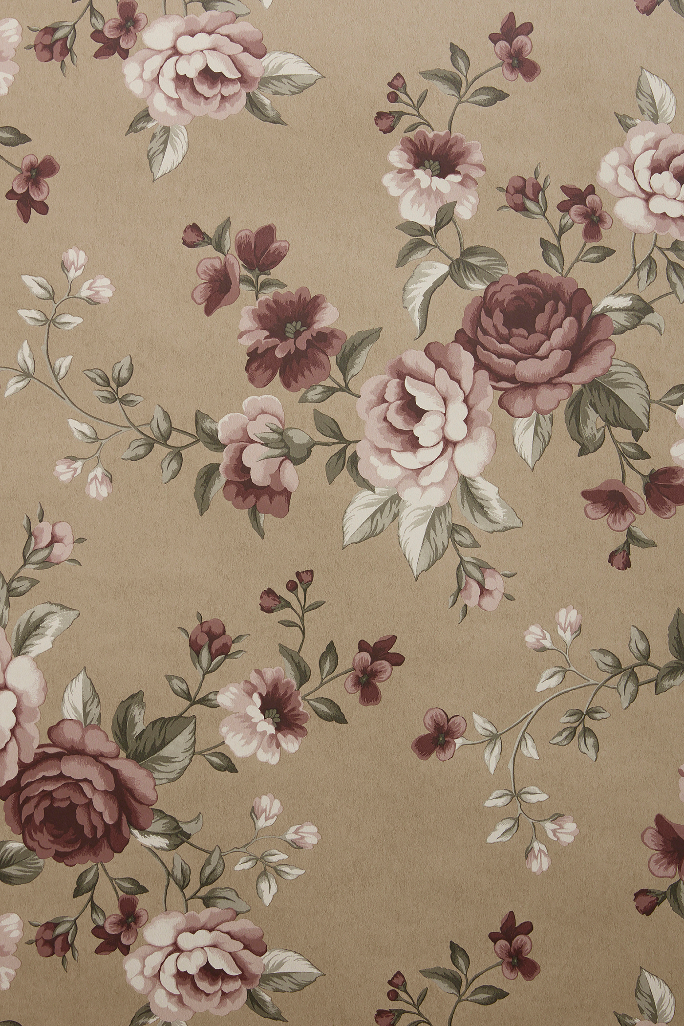 Floral wallpaper | Light brown | Baby | Newbie