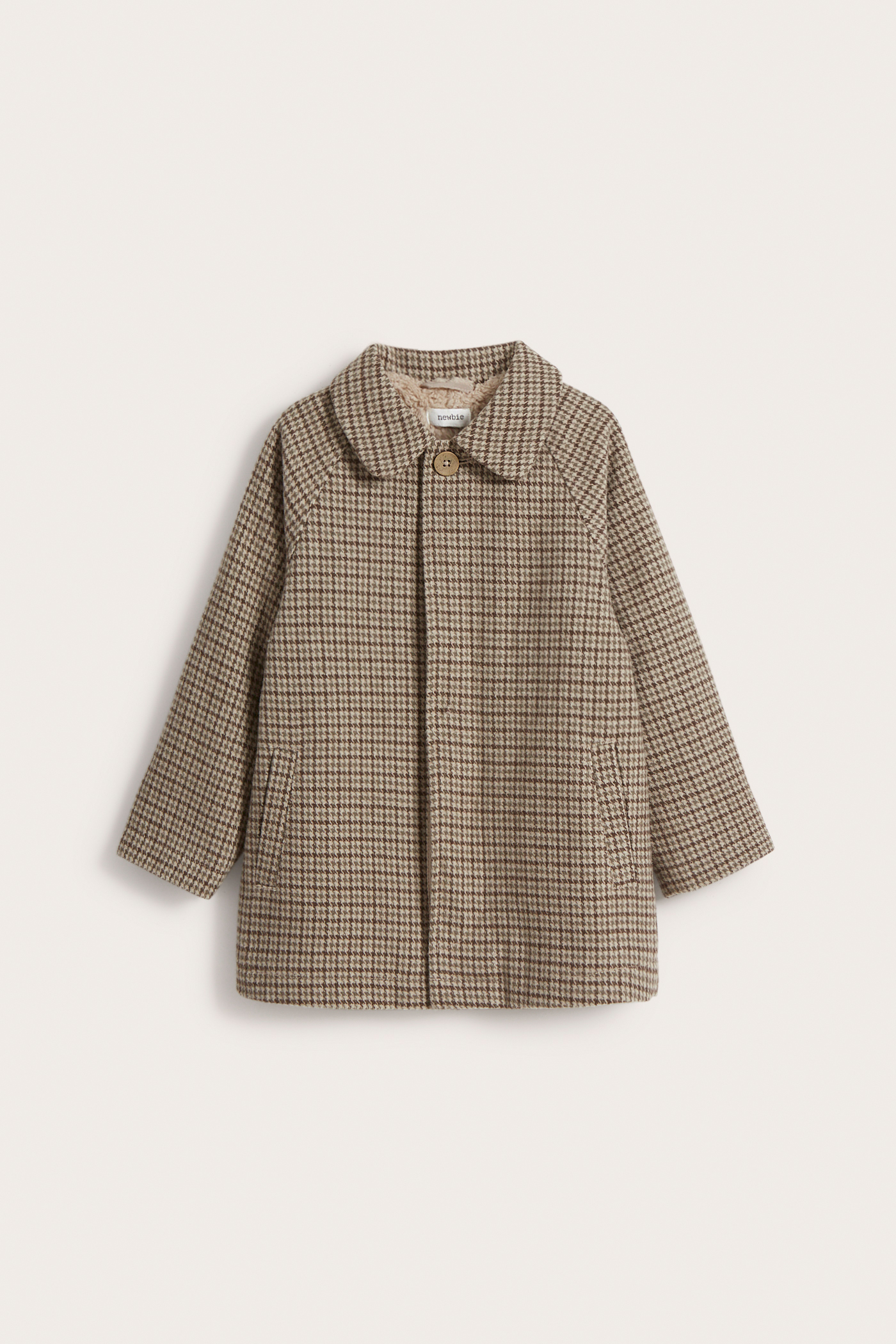 Life's Other Over Check Coat Chester 36 Wool Brown