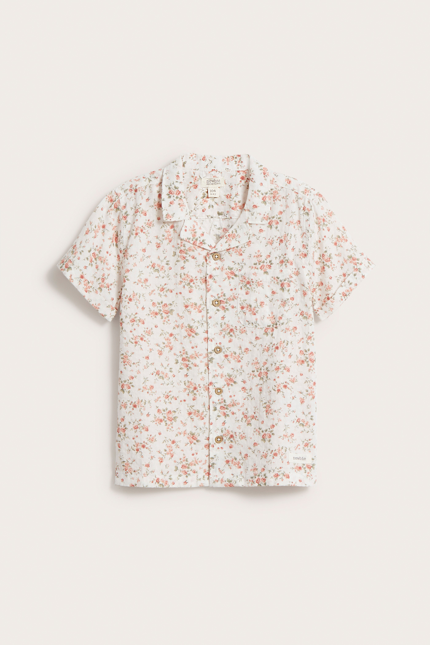Floral short-sleeve shirt | White | Kids | Newbie