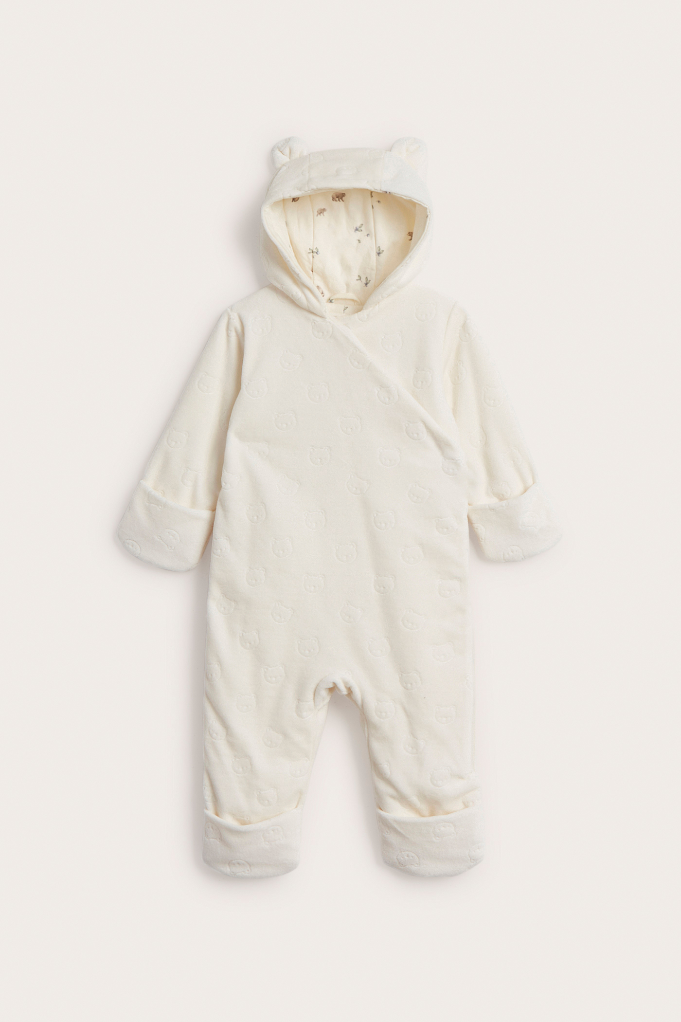 Velour coverall | Off-white | Baby | Newbie