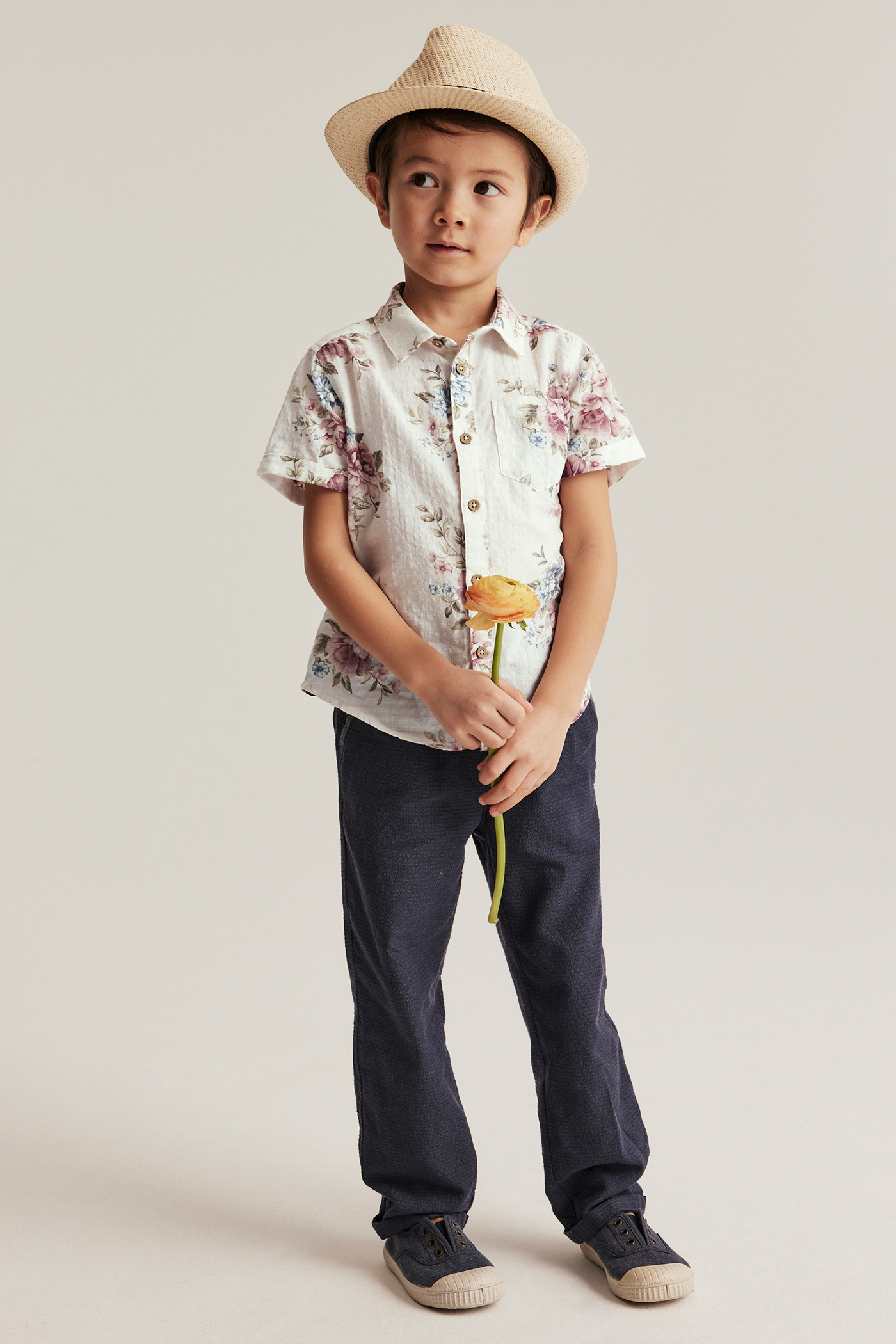 Short sleeve floral shirt | Off-white | Kids | Newbie
