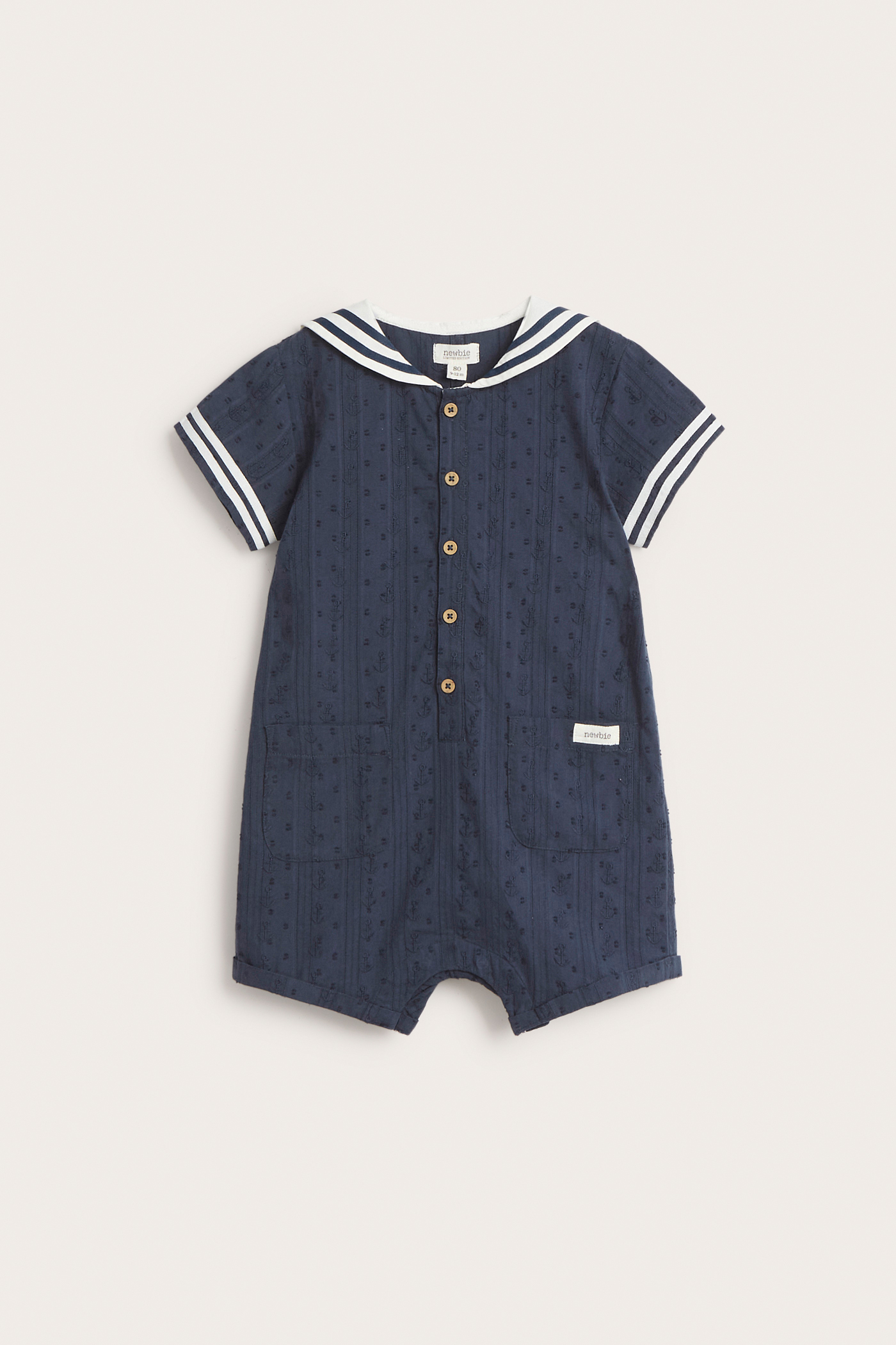 Playsuit with sailor collar | Dark blue | Baby | Newbie