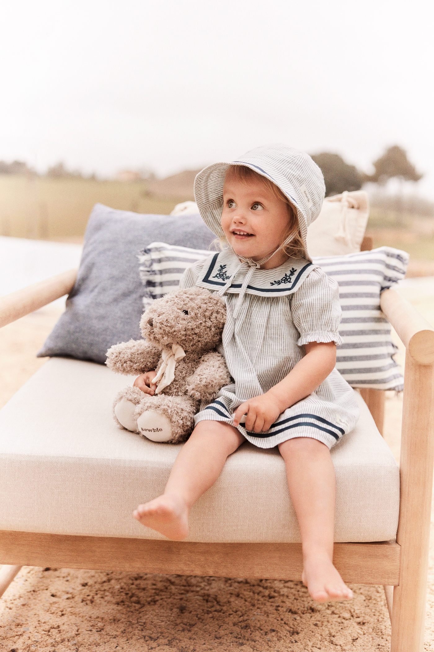 andmary Sailor knit mini dress ホワイト ANDMARY】Sailor knit mini dress