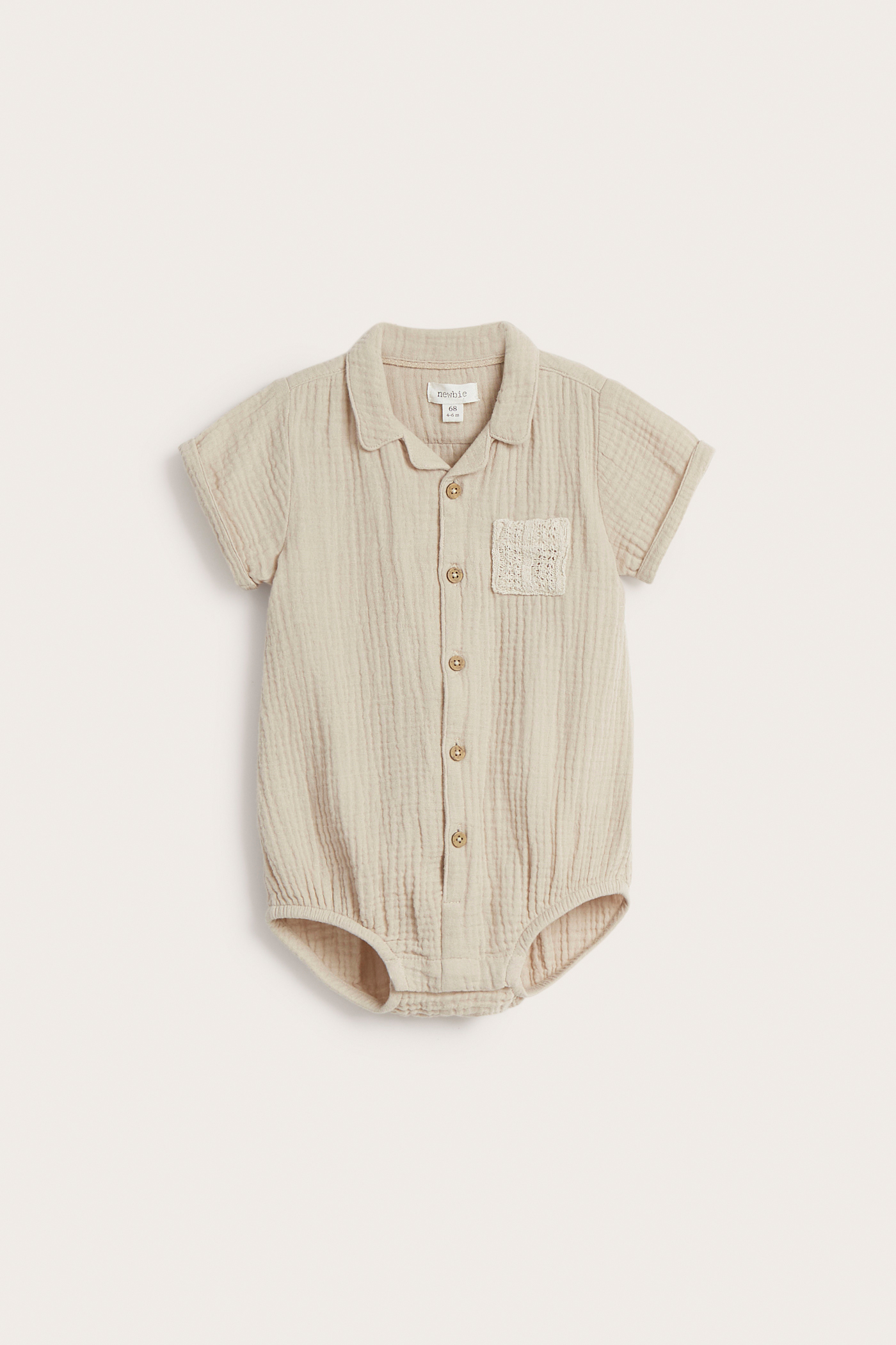 Short sleeve shirt with pocket | Beige | Kids | Newbie