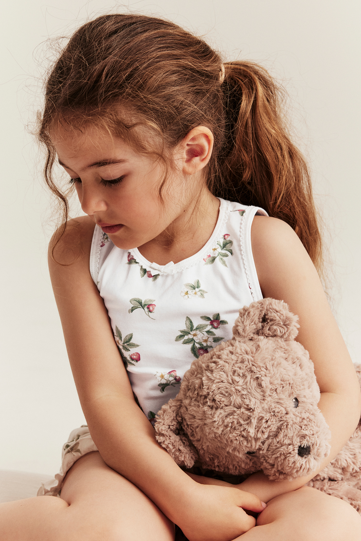 Tank top with bow (2-pack) | Off-white | Kids | Newbie