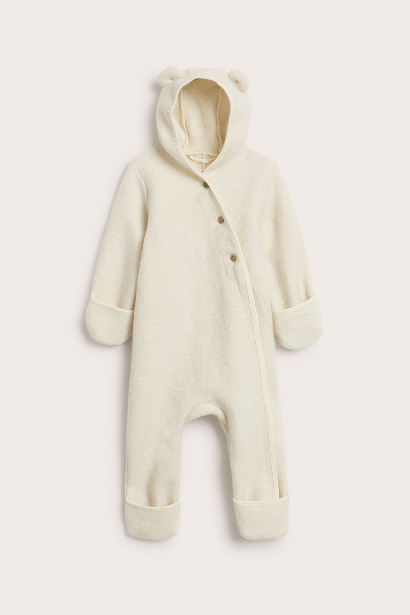 Wool coverall | Brown mélange | Baby | Newbie