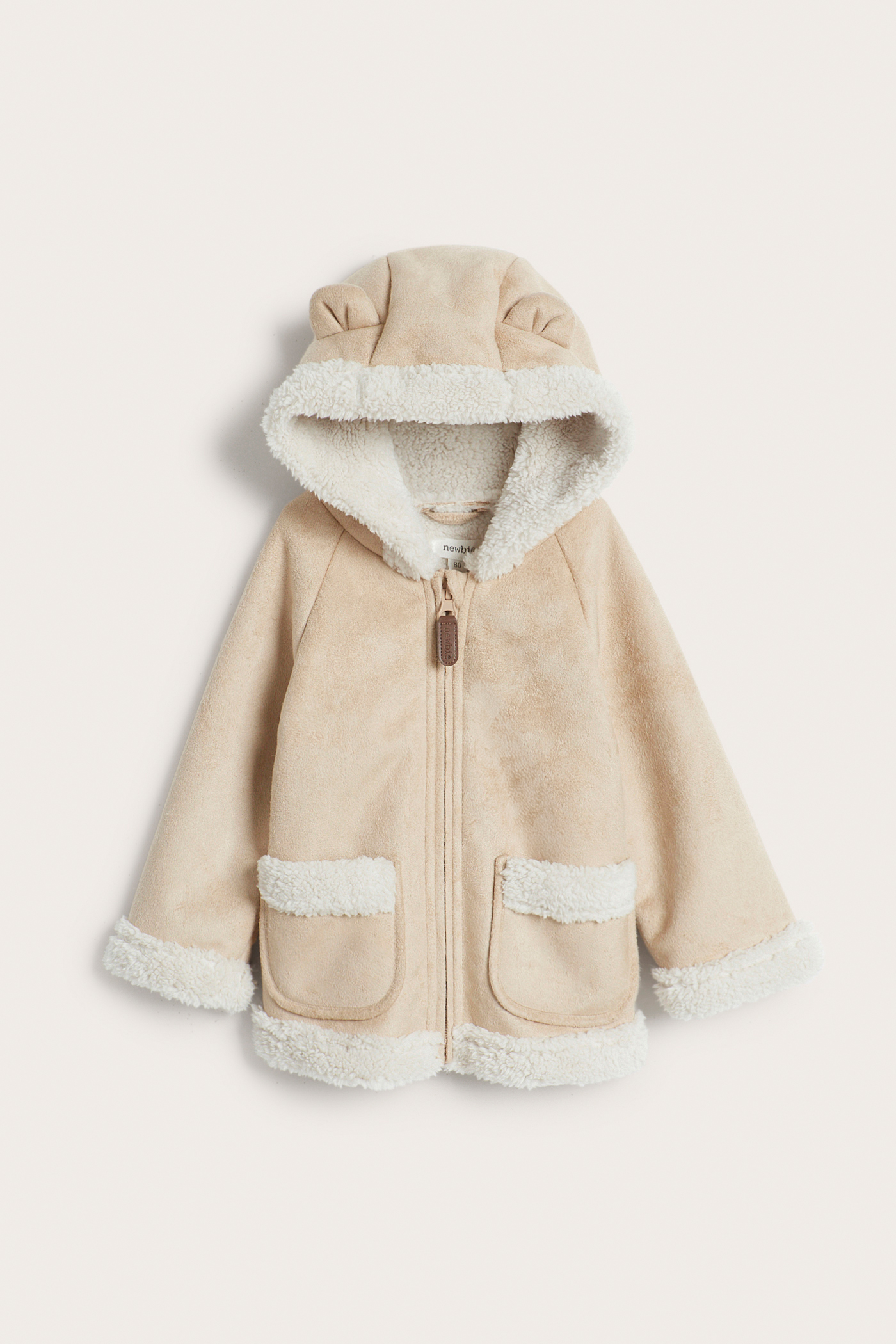 Shearling jacket with pile lining | Beige | Baby | Newbie
