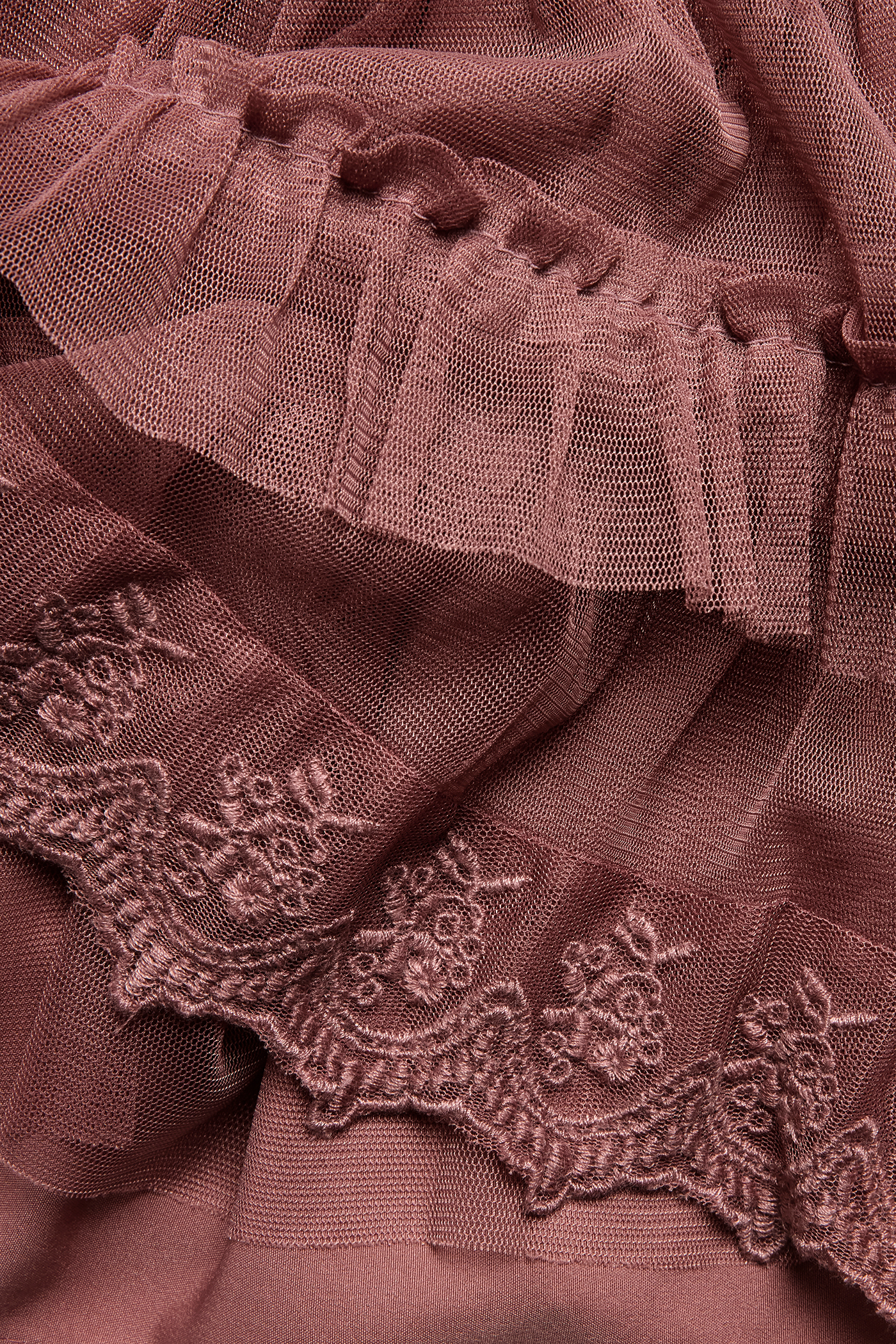 Mesh skirt with frills | Dark pink | Kids | Newbie