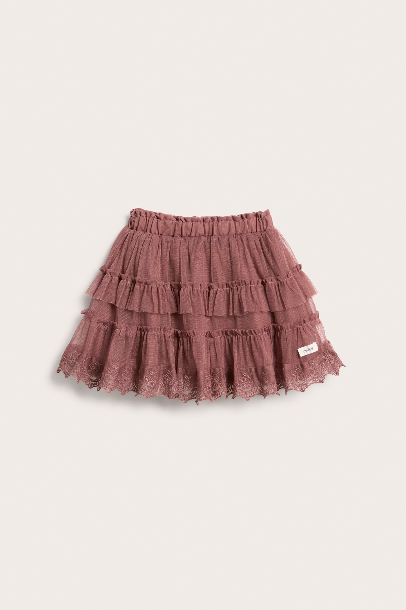 Mesh skirt with frills | Dark pink | Kids | Newbie