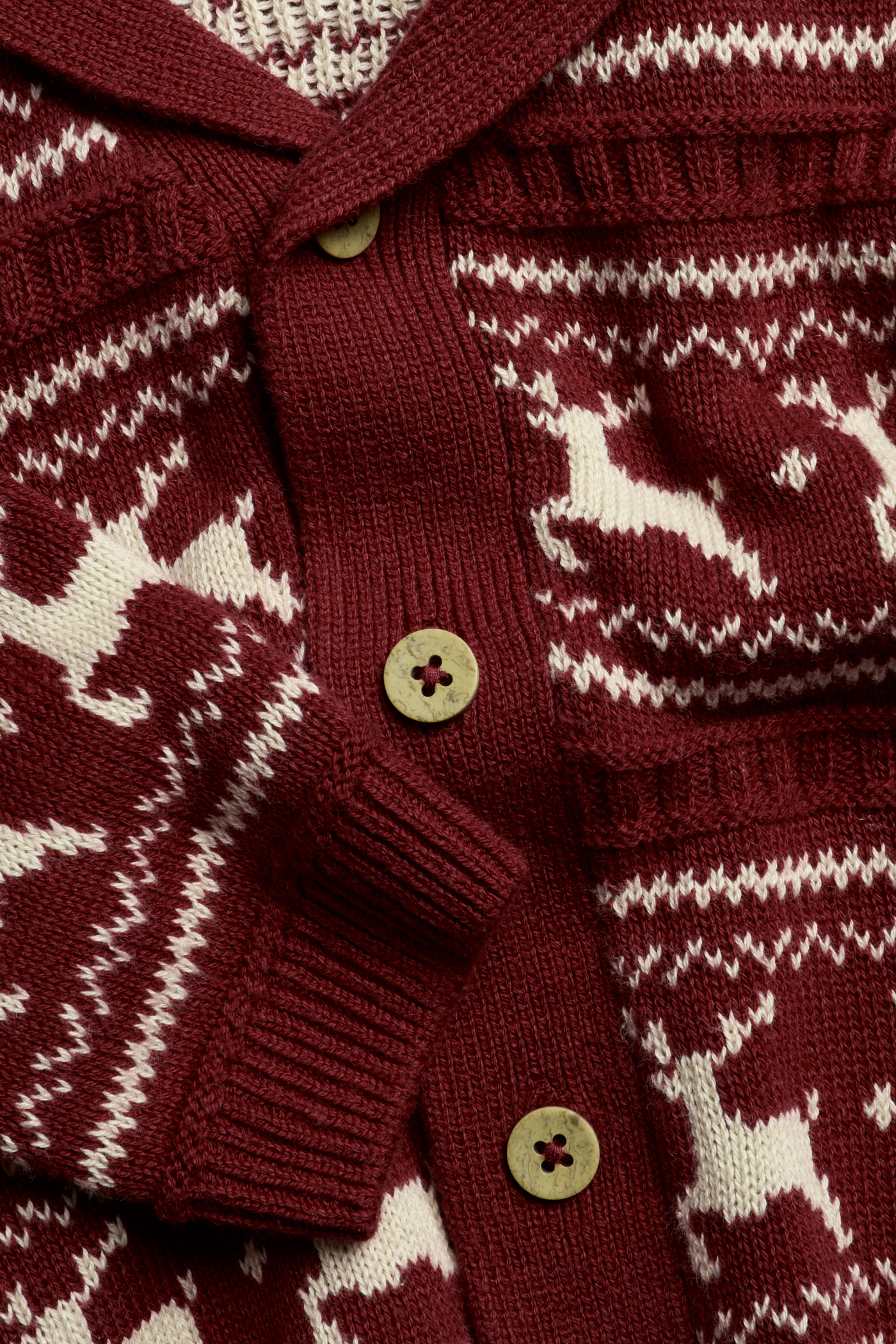 Jacquard-knit cardigan | Red | Baby | Newbie