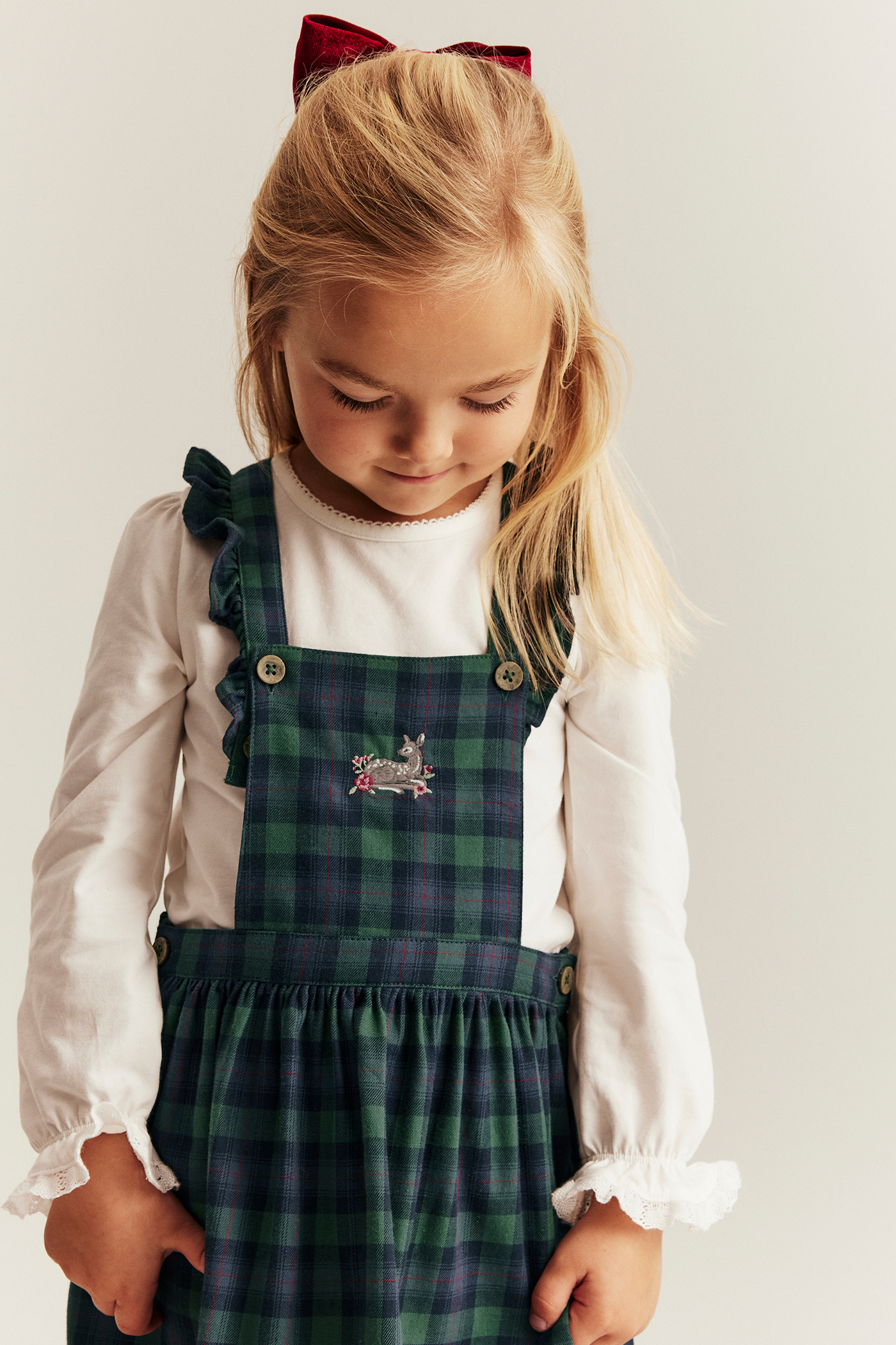 Checked pinafore dress | Blue | Kids | Newbie