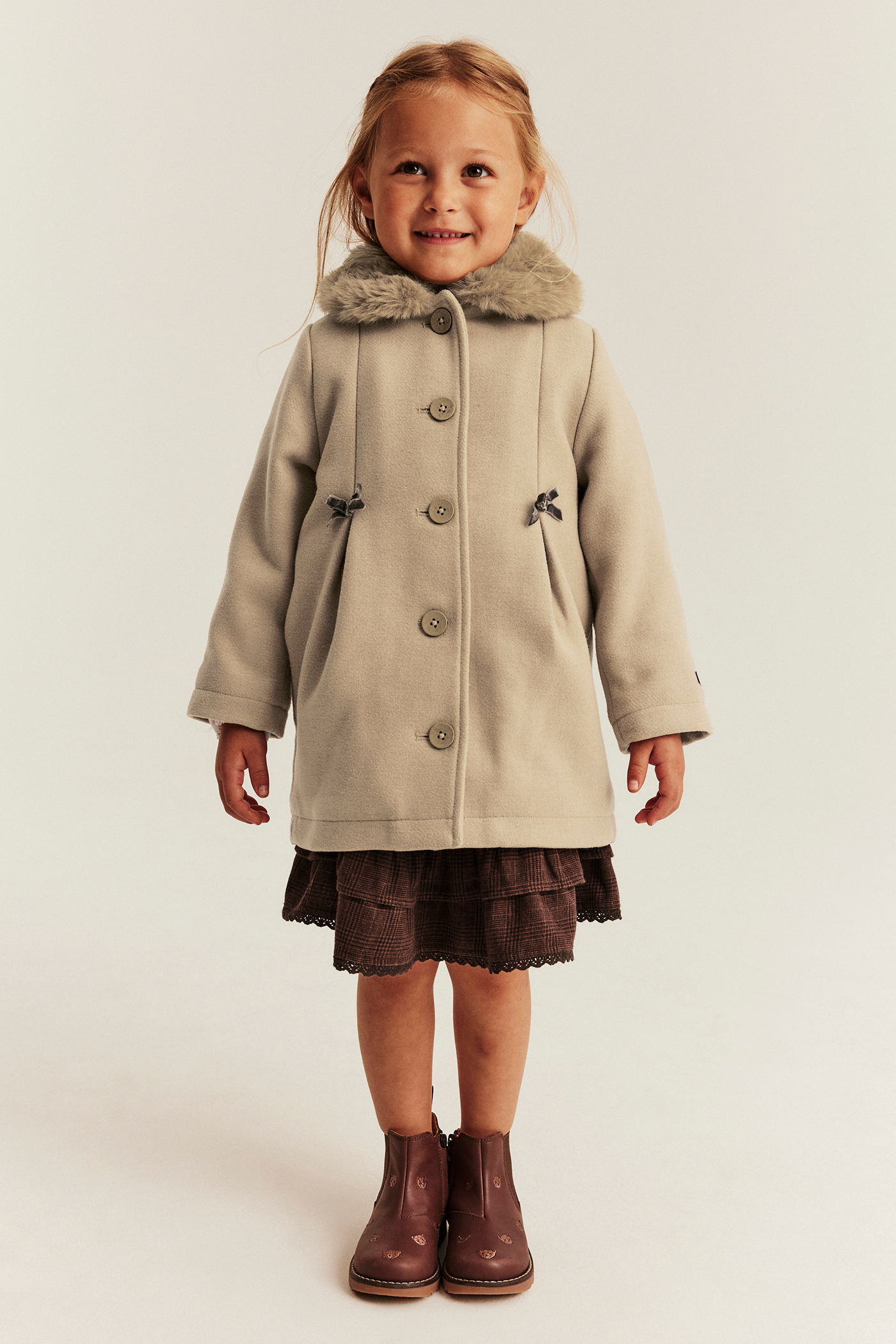Wool blend coat | Brown | Kids | Newbie