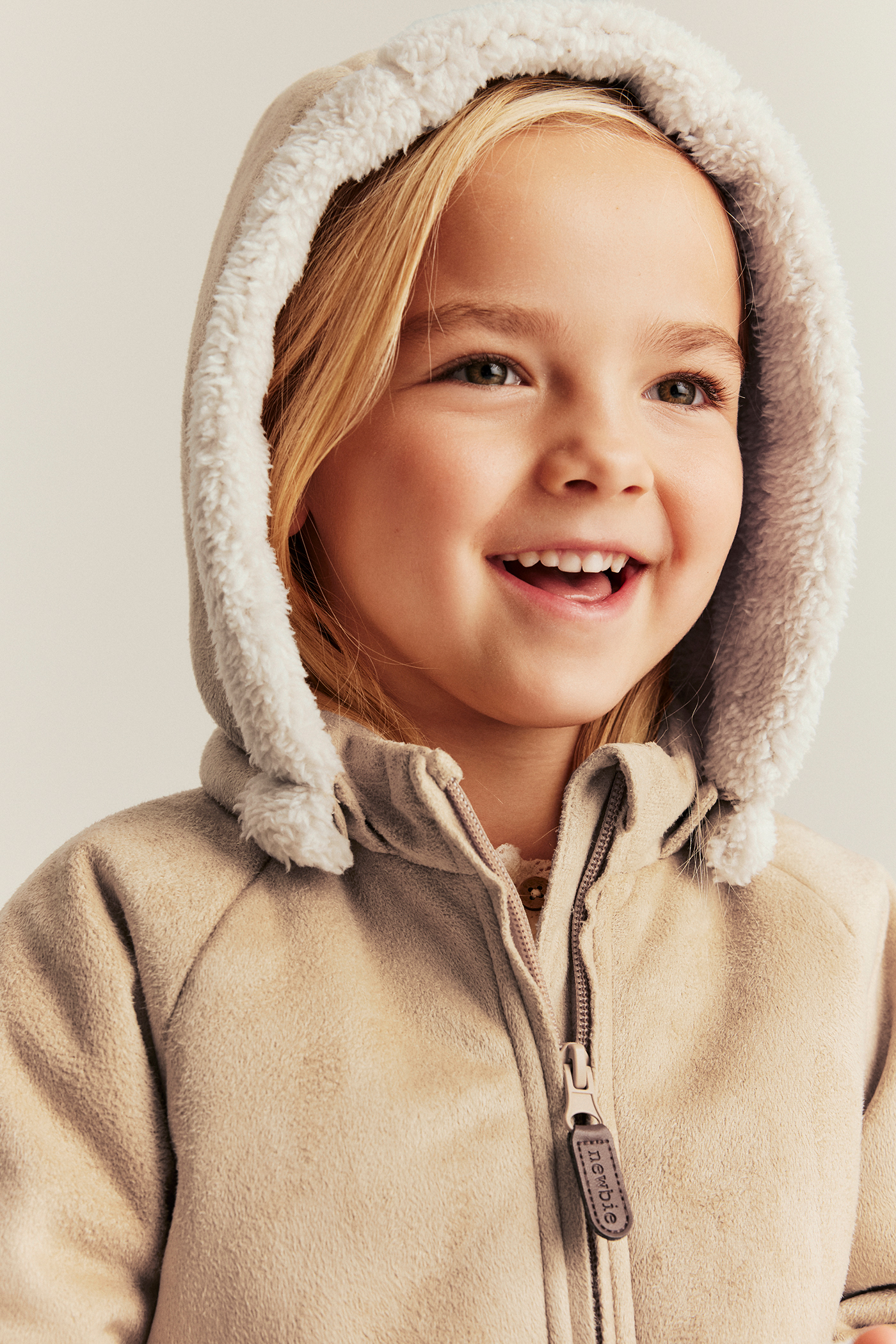 Shearling jacket with pile lining | Beige | Kids | Newbie