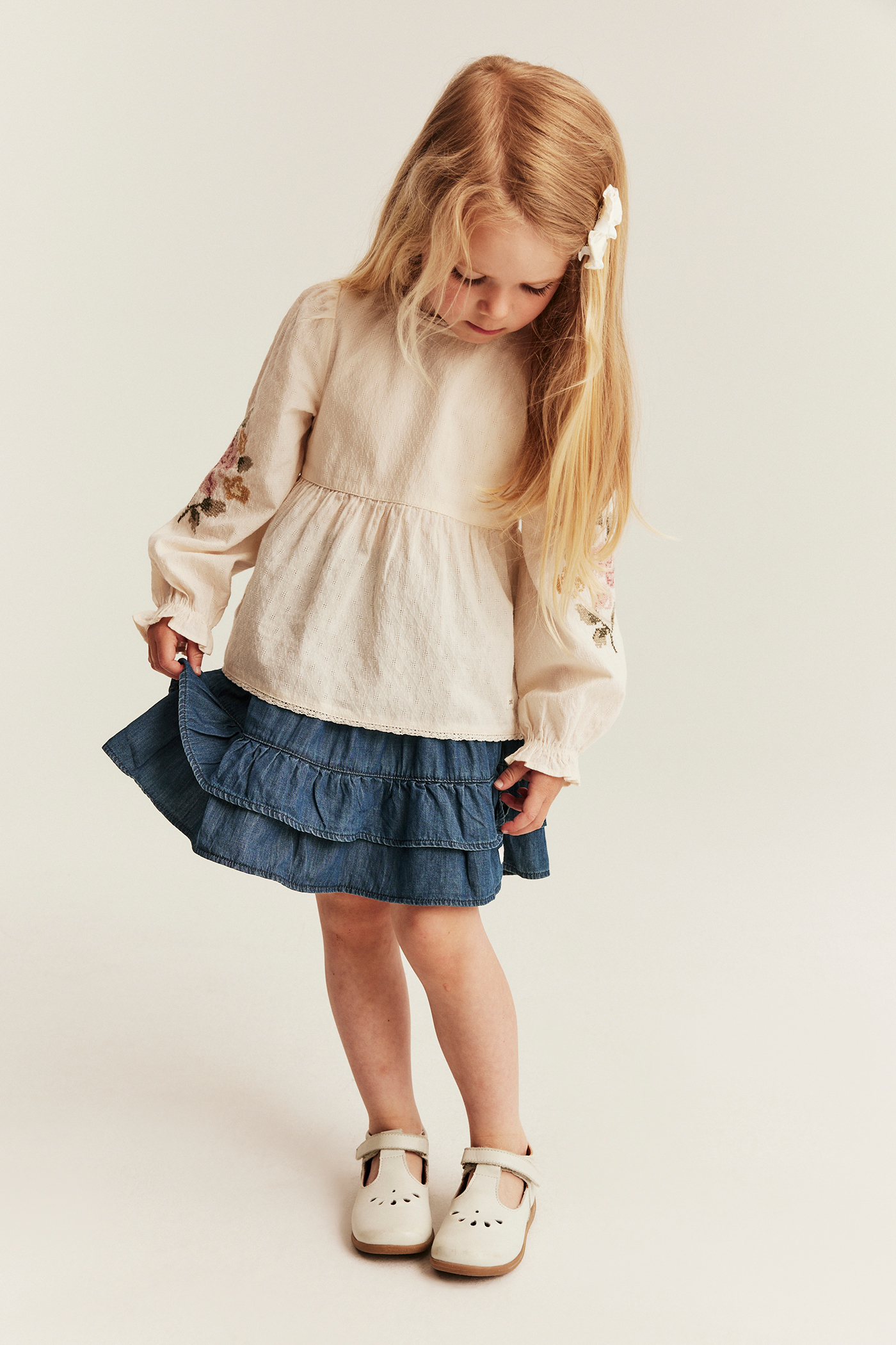Frilled denim skirt | Denim | Kids | Newbie
