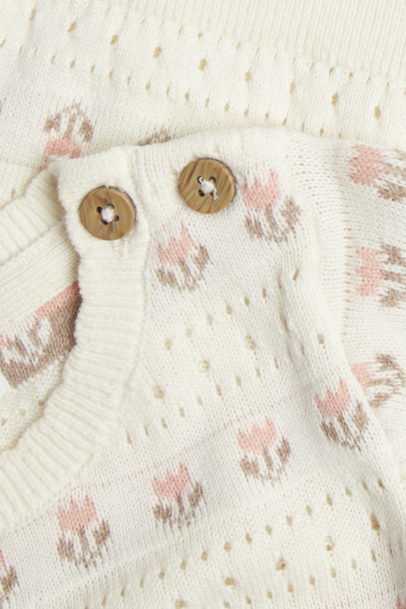 Jacquard-knit floral jumper | Off-white | Baby | Newbie