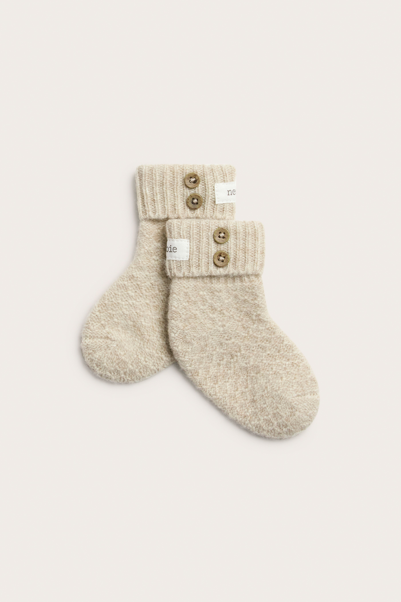Wool cashmere blend pants | Beige mélange | Baby | Newbie