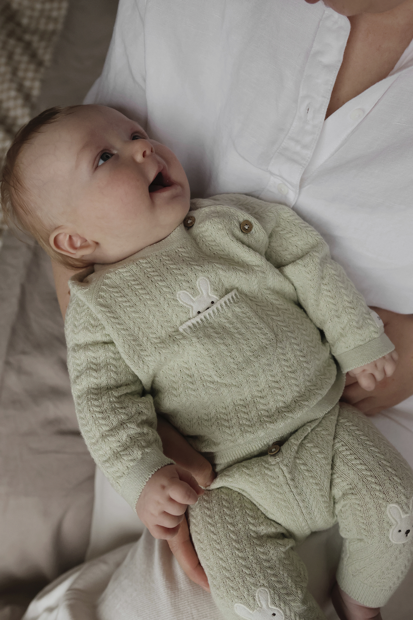 【正規品】 andmary Baby knit babushka ivory ANDMARY】Baby knit babushka