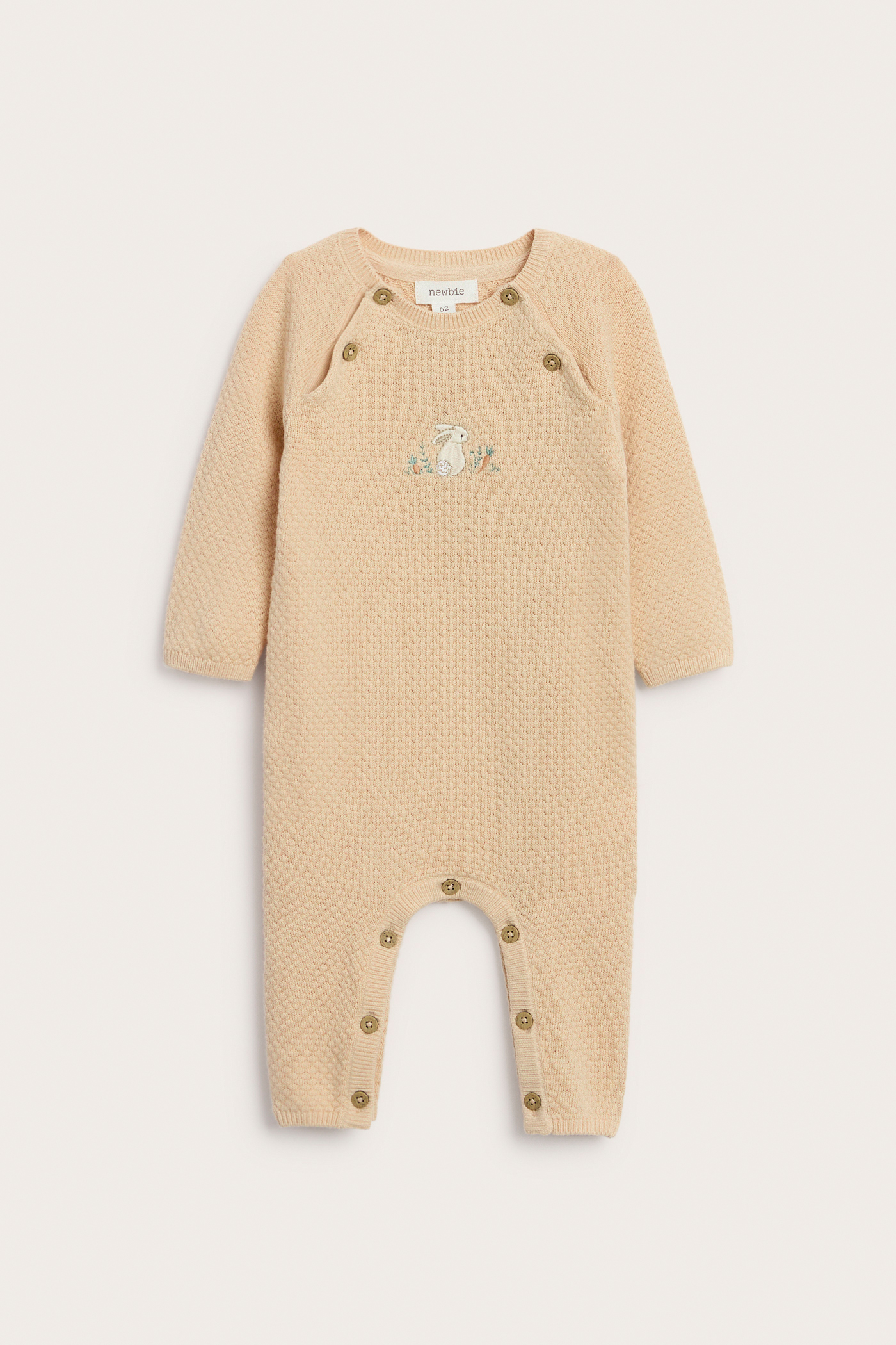 Embroidered rabbit jumpsuit | Light orange | Baby | Newbie