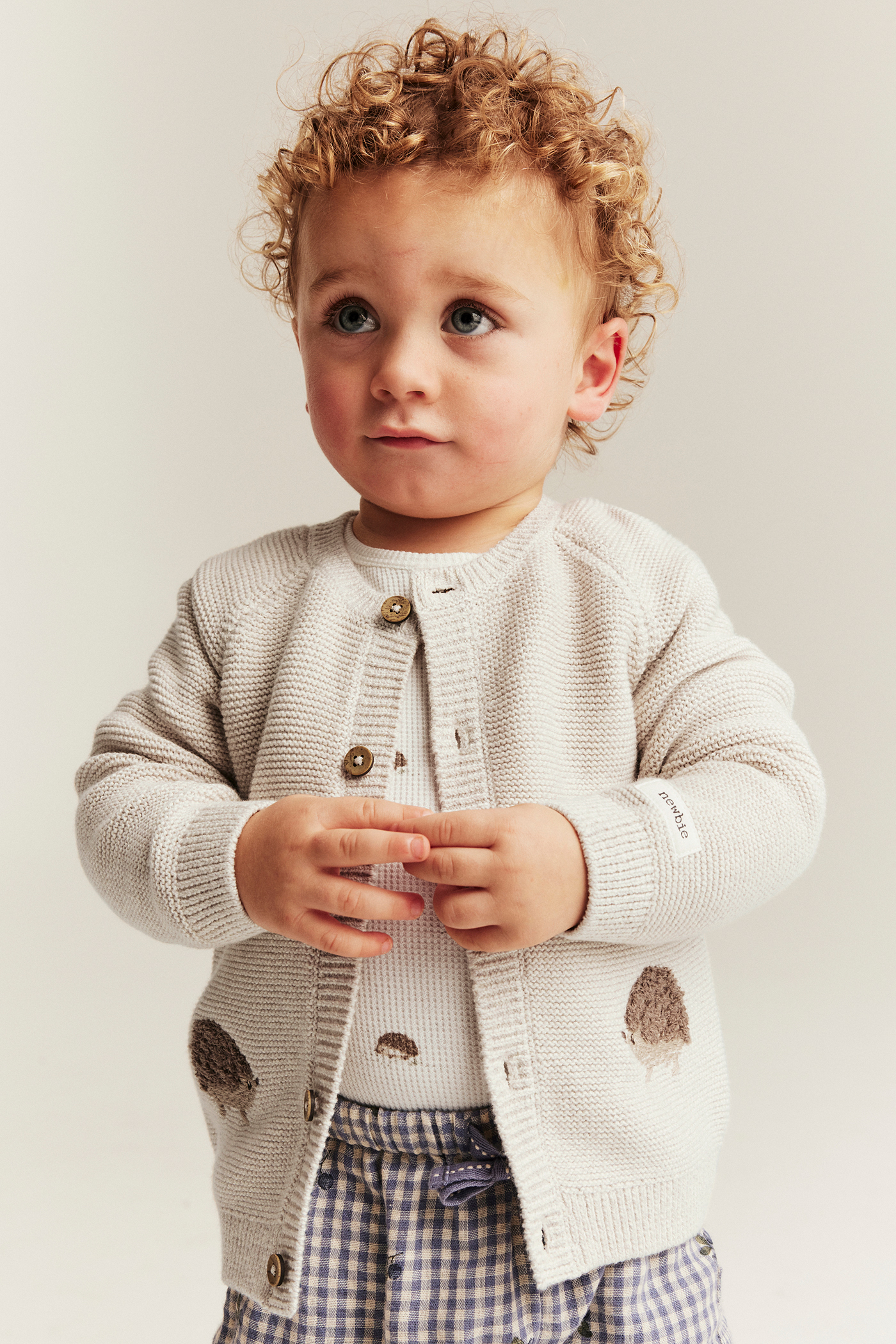 【新品未使用品】JACQUARD NY KNIT BEIGE Knitted, patterned cardigan | Beige mélange | Baby | Newbie