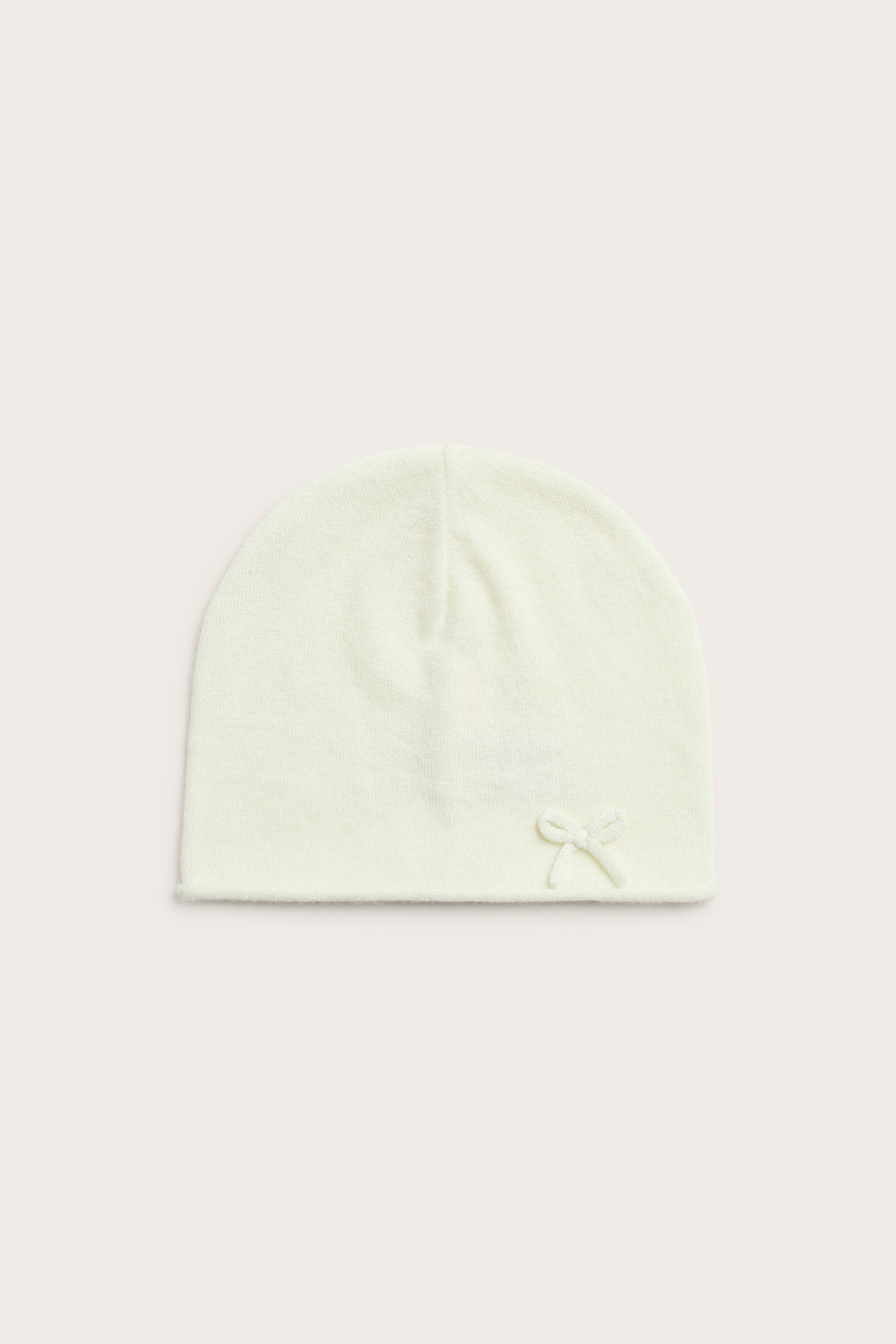 Hat in a wool blend with bow | Off-white | Baby | Newbie