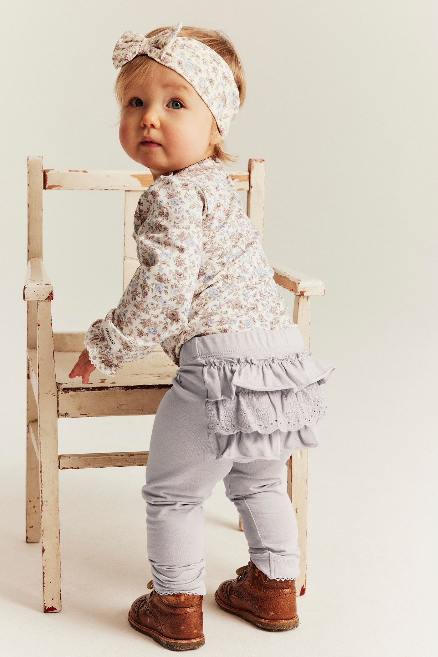 Leggings with frills | Light purple | Baby | Newbie