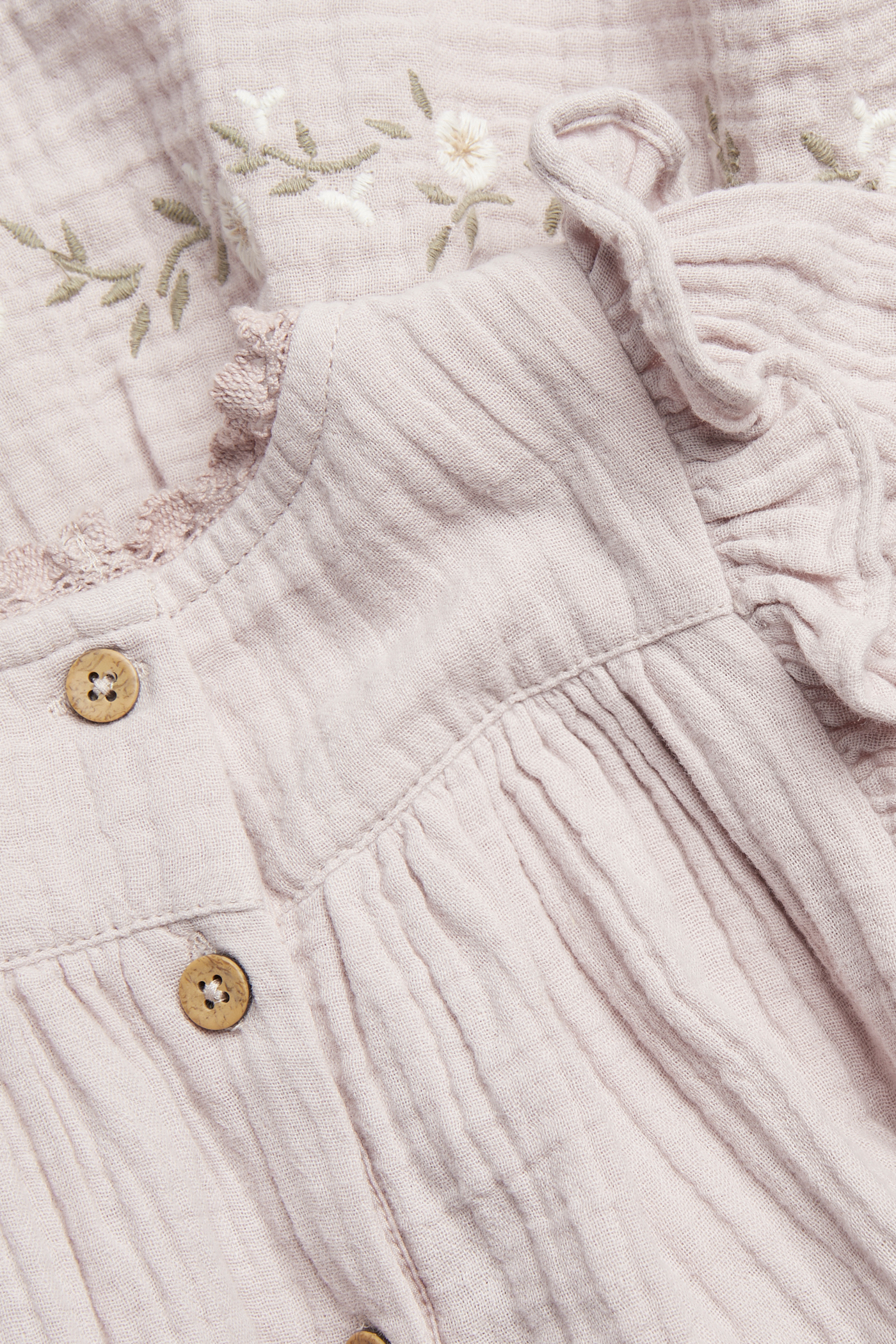 Floral woven dress with frills | Light purple | Kids | Newbie
