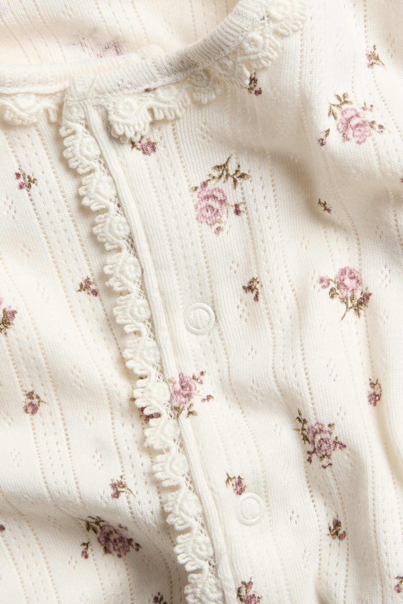 Floral jumpsuit with lace | Off-white | Baby | Newbie
