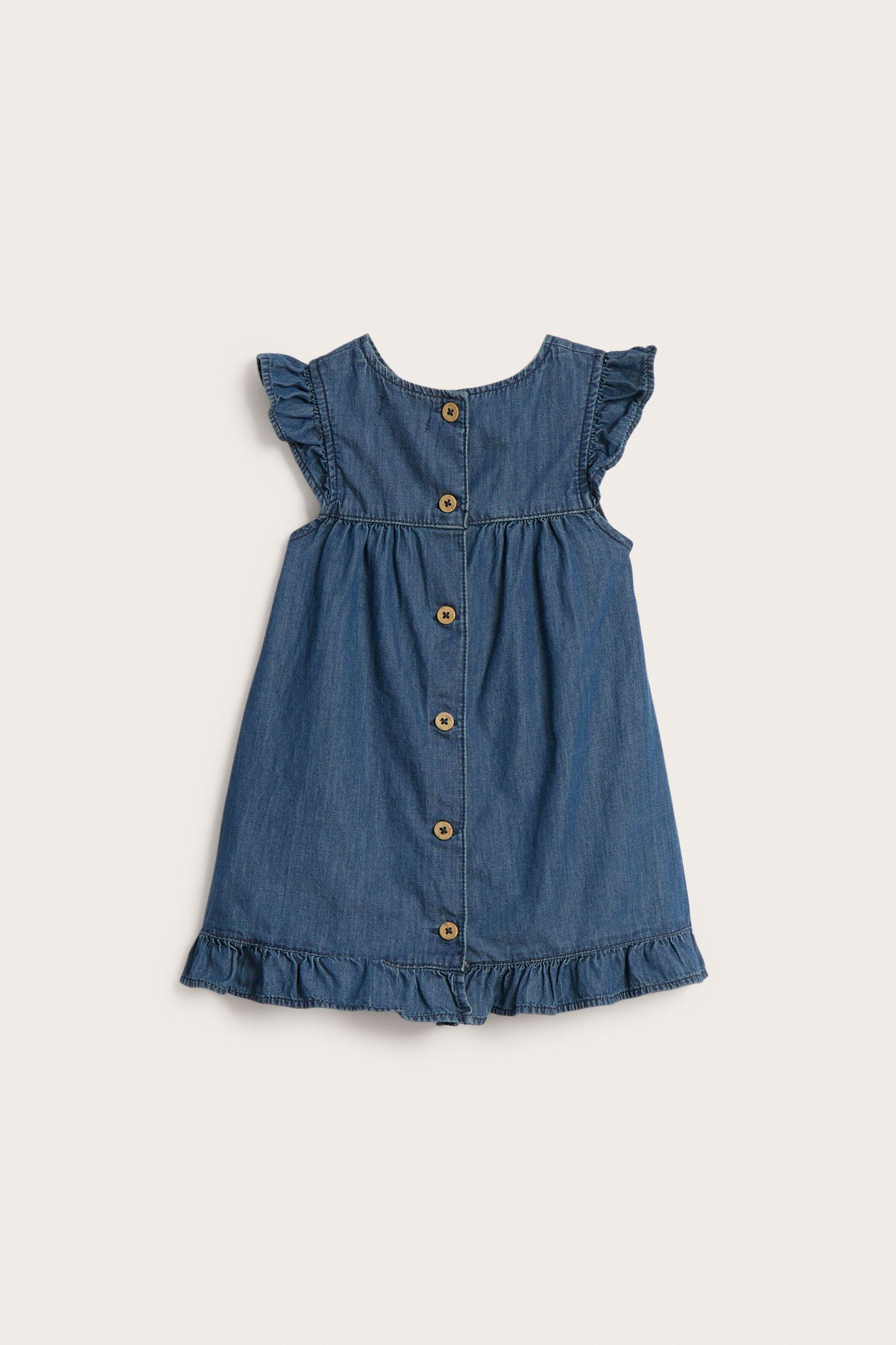 infant blue jean dress Baby blue denim dress – Newbie main image 0