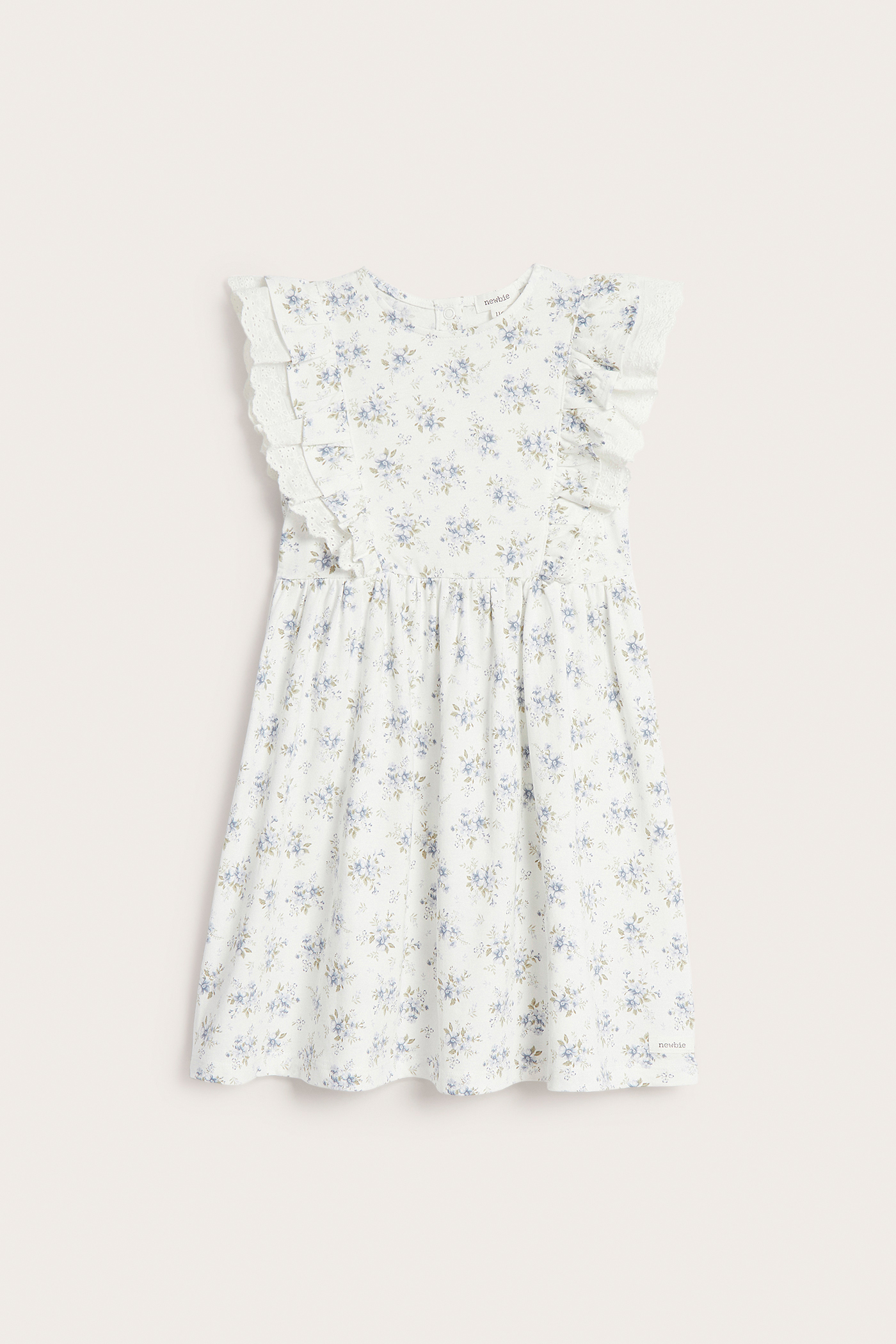 Floral dress with frill | Off-white | Kids | Newbie Floral dress with frill | Off-white | Kids | Newbie