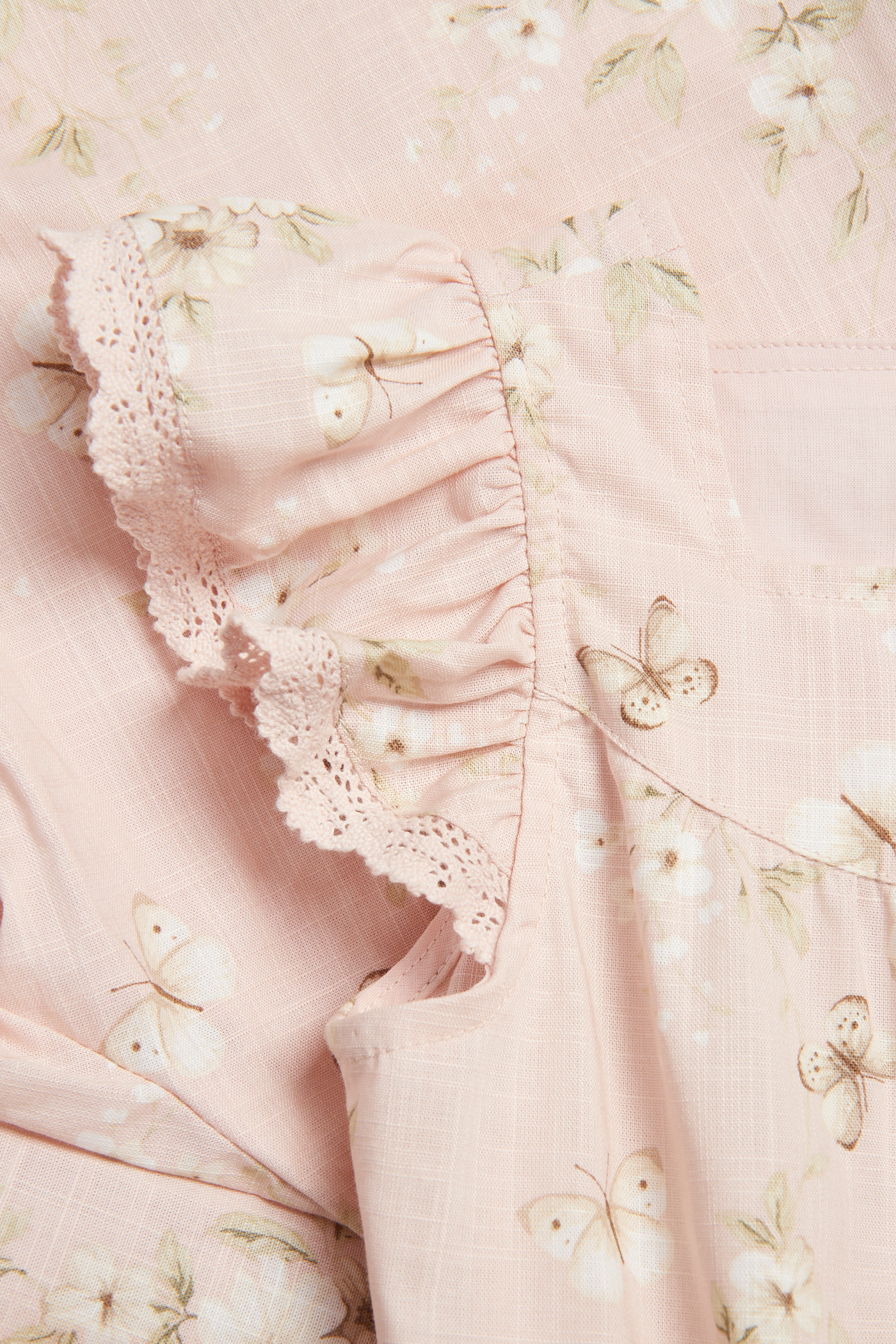 Floral jumpsuit with frill | Light pink | Kids | Newbie