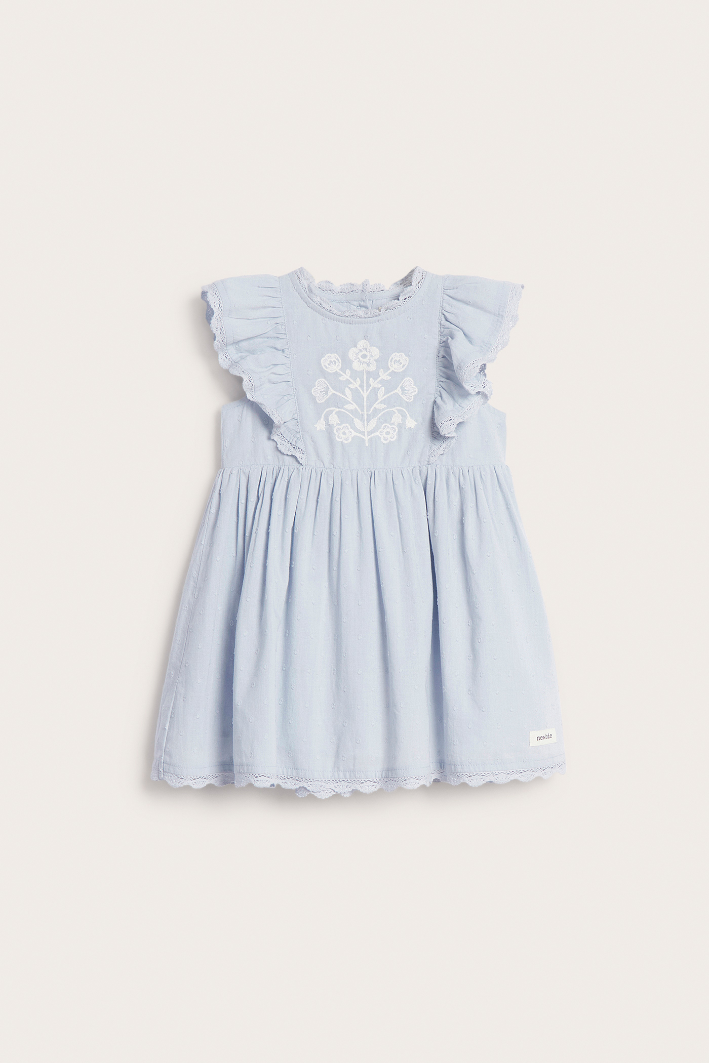 Dress with floral embroidery | Blue | Baby | Newbie