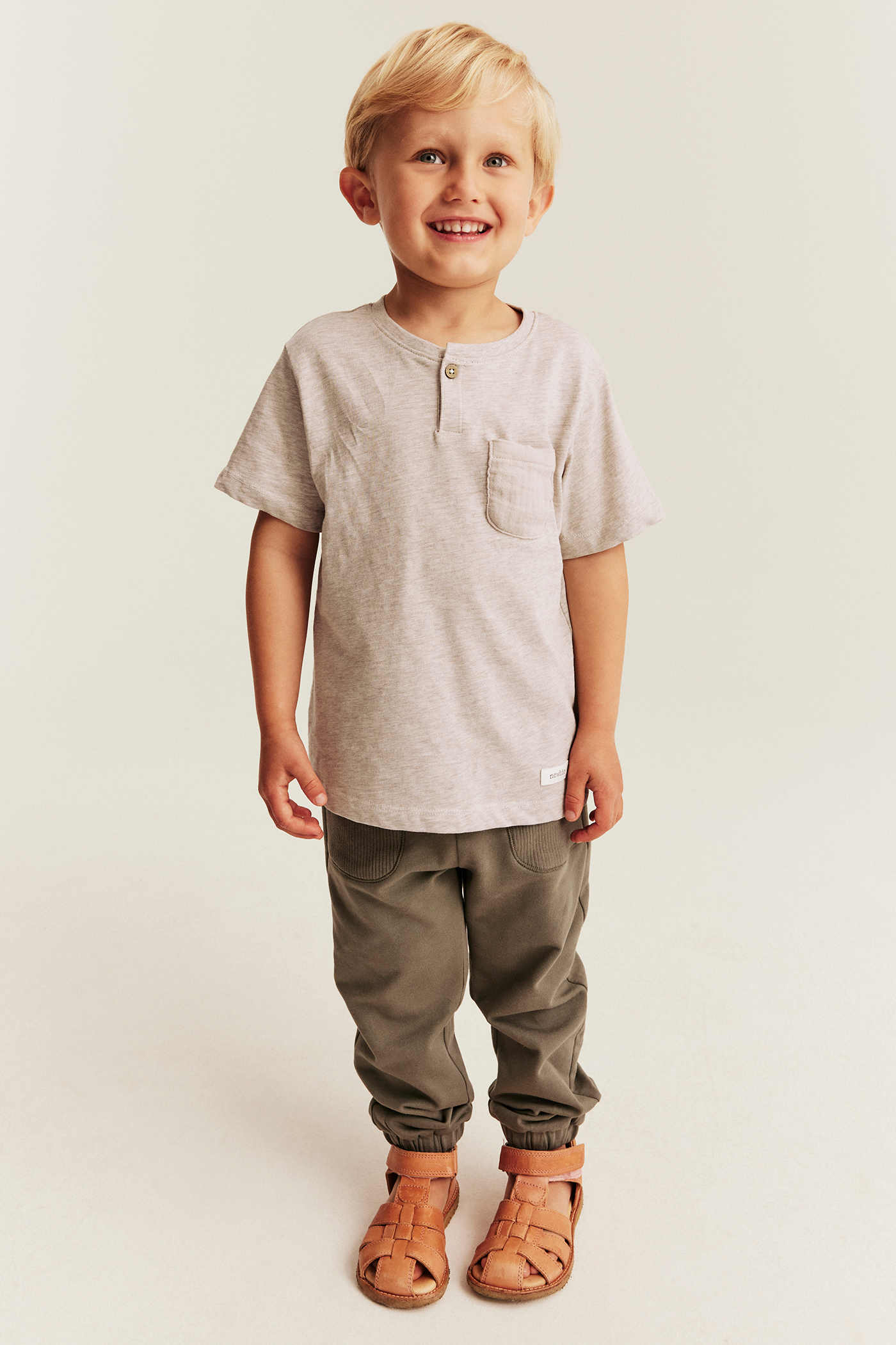 Slub knit T-shirt with pocket | Off-white | Kids | Newbie