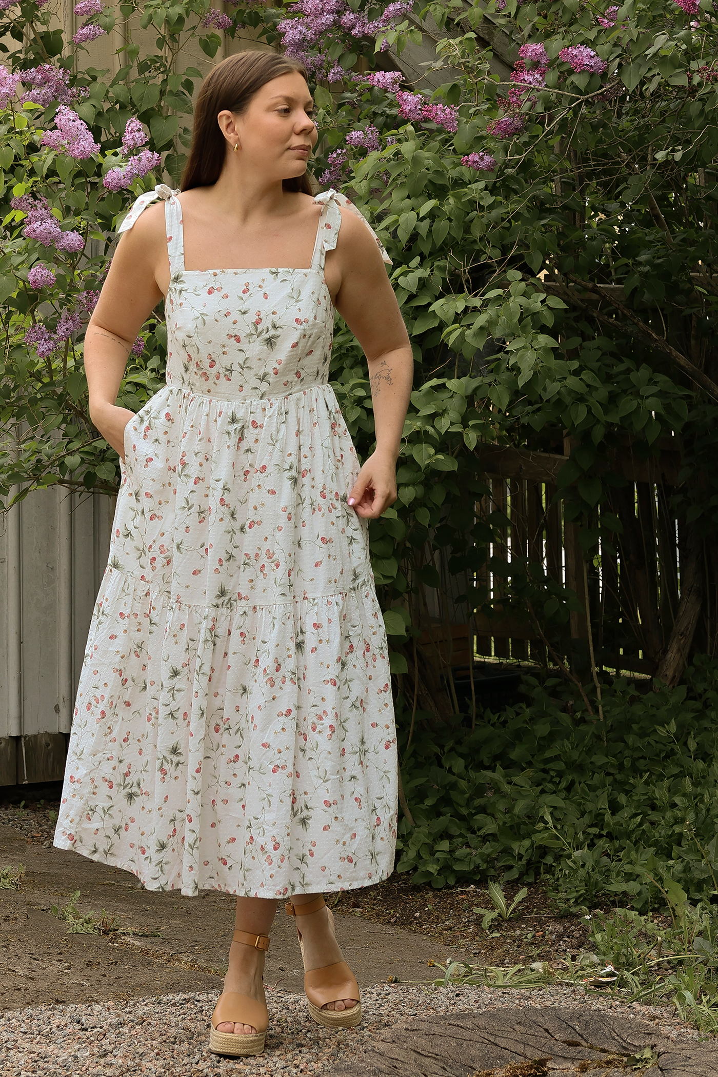 Wild strawberry pattern dress Newbie Woman | Off-white | Kids | Newbie
