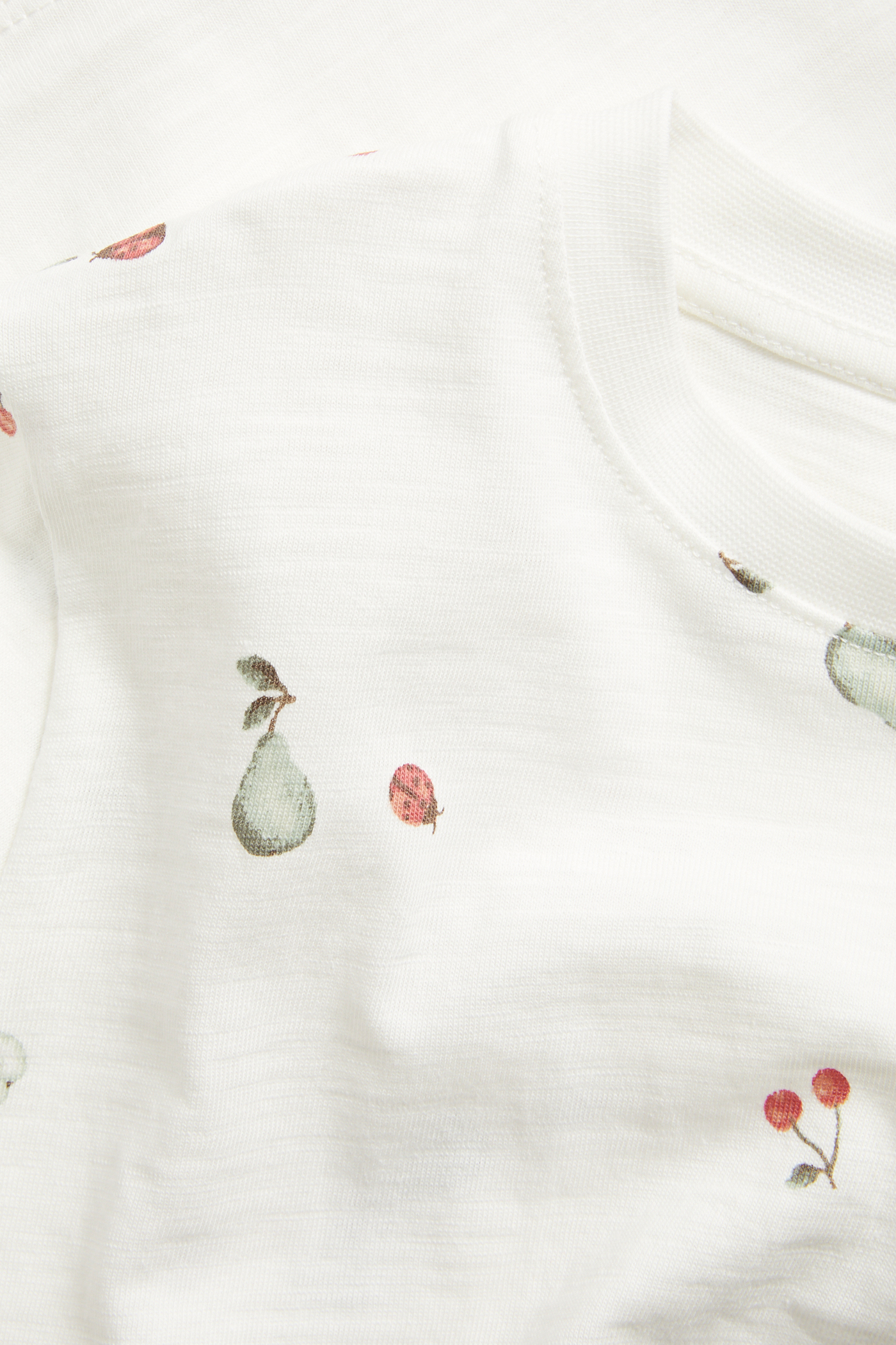 Patterned slub tricot t-shirt | Off-white | Kids | Newbie