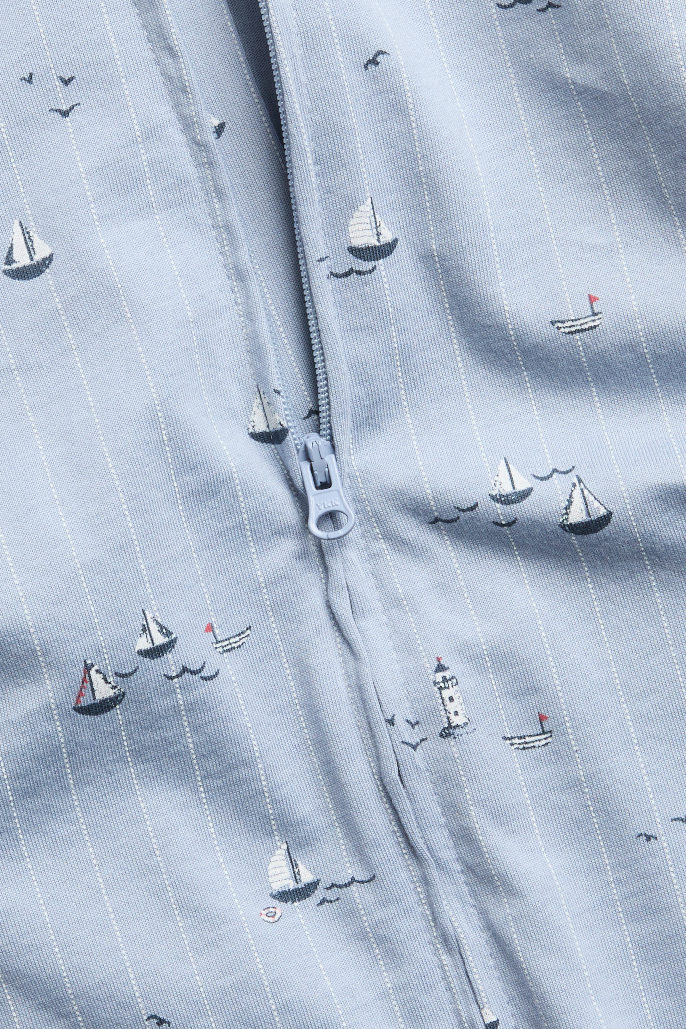 Striped pajamas with sailing boats. | Blue | Baby | Newbie