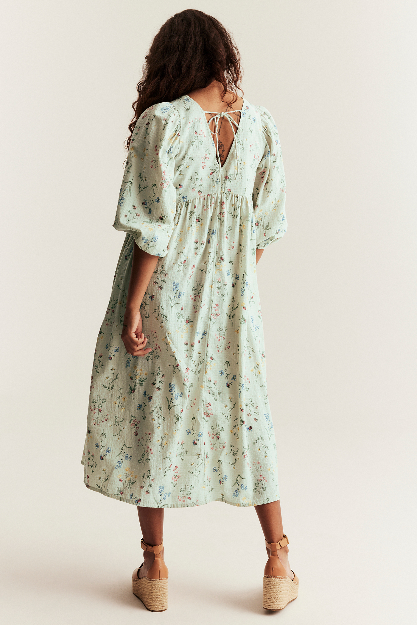 cotton on floral dress Light Blue Floral Cotton Summer Outfit Feminine Cottagecore Dress Light Blue(Pre-Sale 25days) / XS