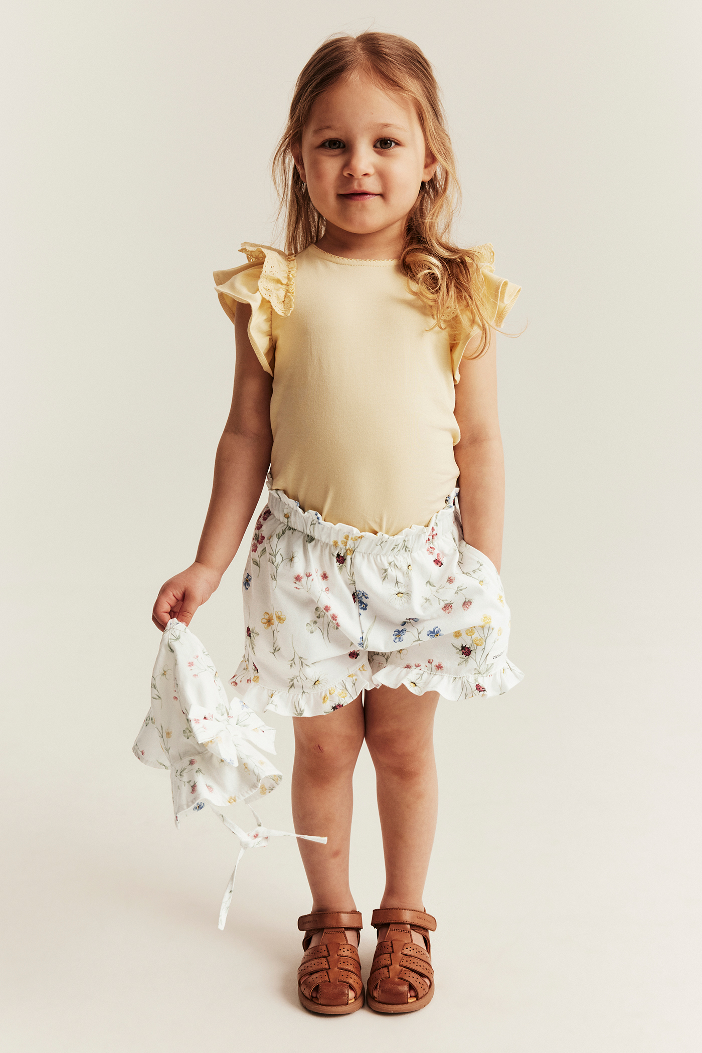 Floral jersey shorts | Off-white | Kids | Newbie