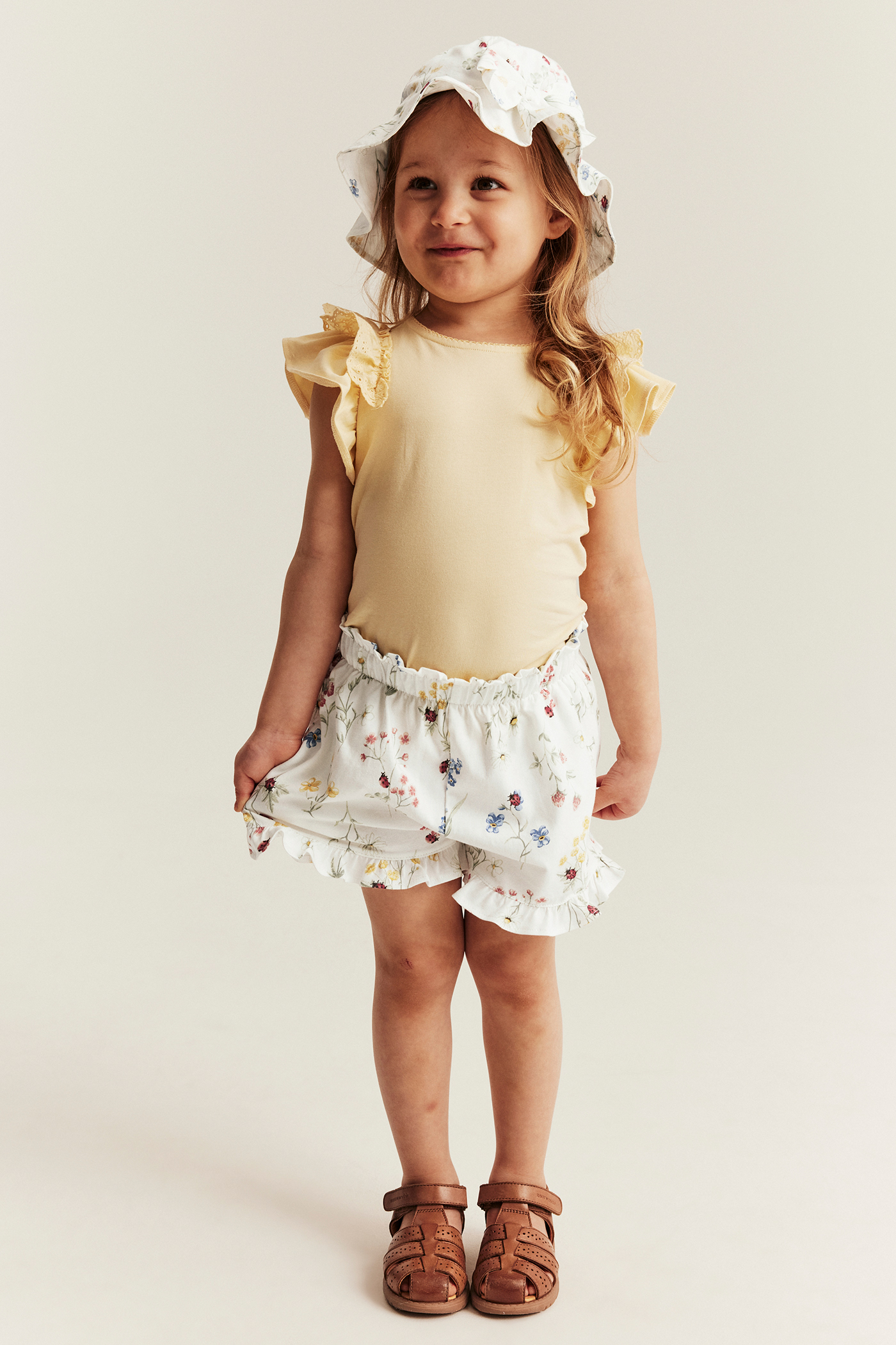 Floral jersey shorts | Off-white | Kids | Newbie