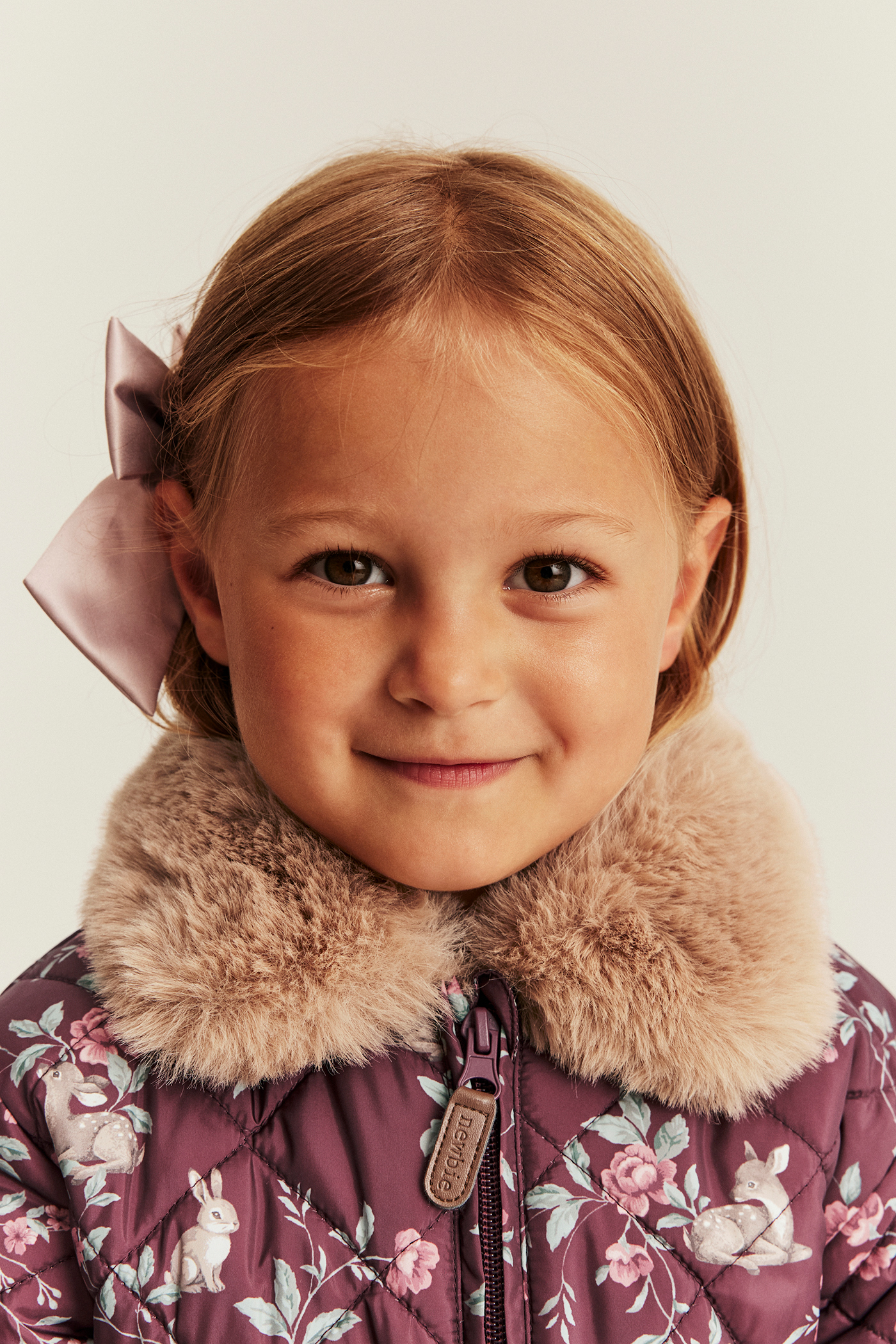 Quilted floral jacket | Wine red | Kids | Newbie