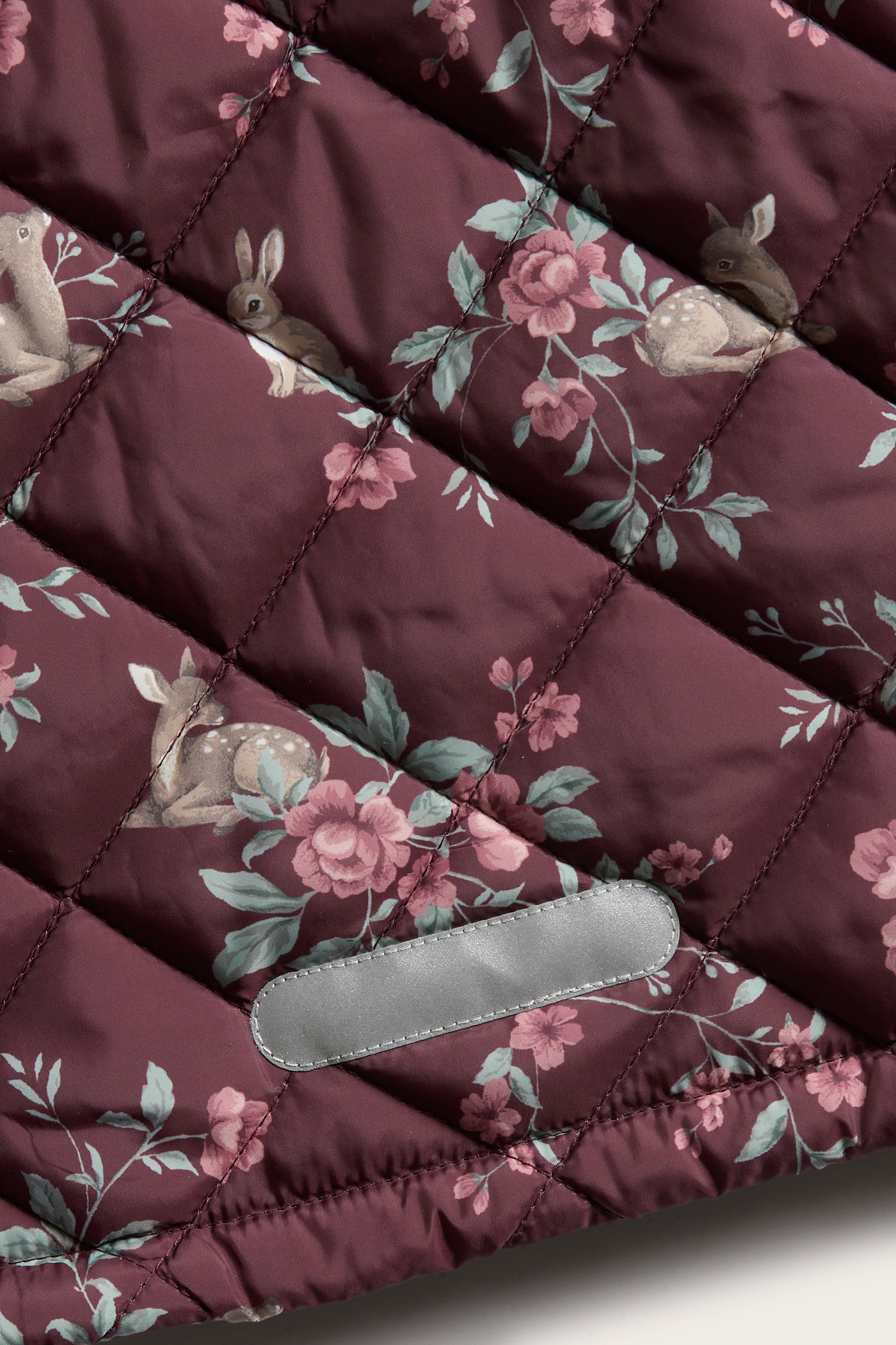 Quilted floral jacket | Wine red | Kids | Newbie