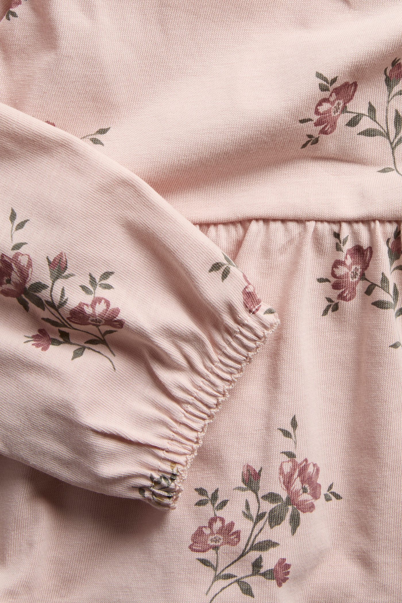 Long-sleeve floral peplum top | Light pink | Kids | Newbie