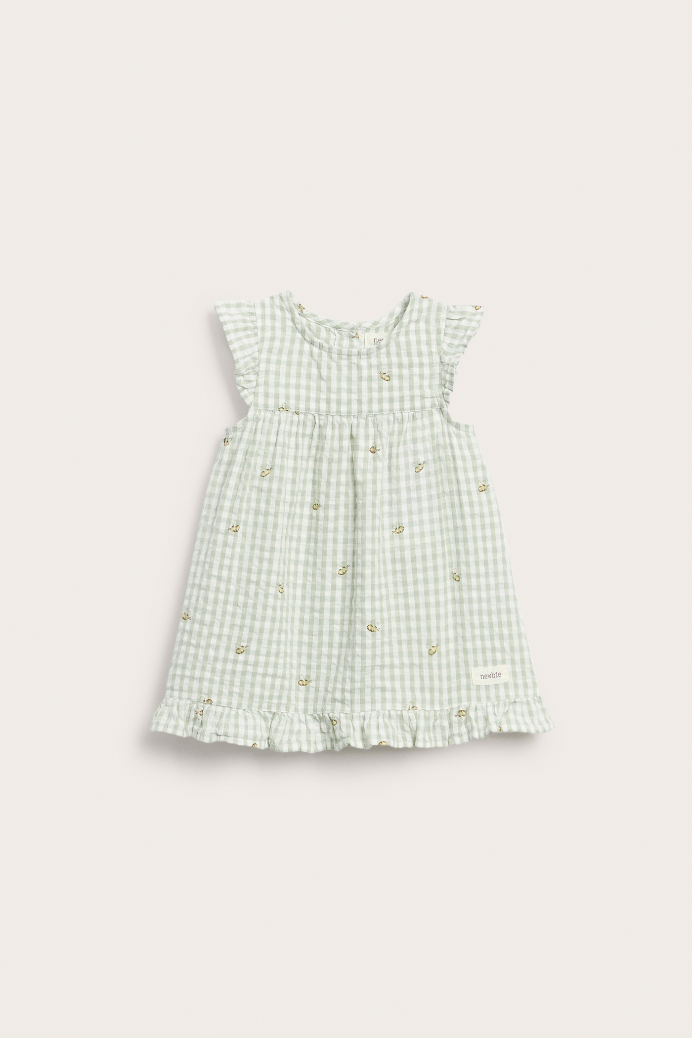 banana republic green silk dress Sunshine Linen Polo Dress - / Green Trellis Print- Size4XL main image 0