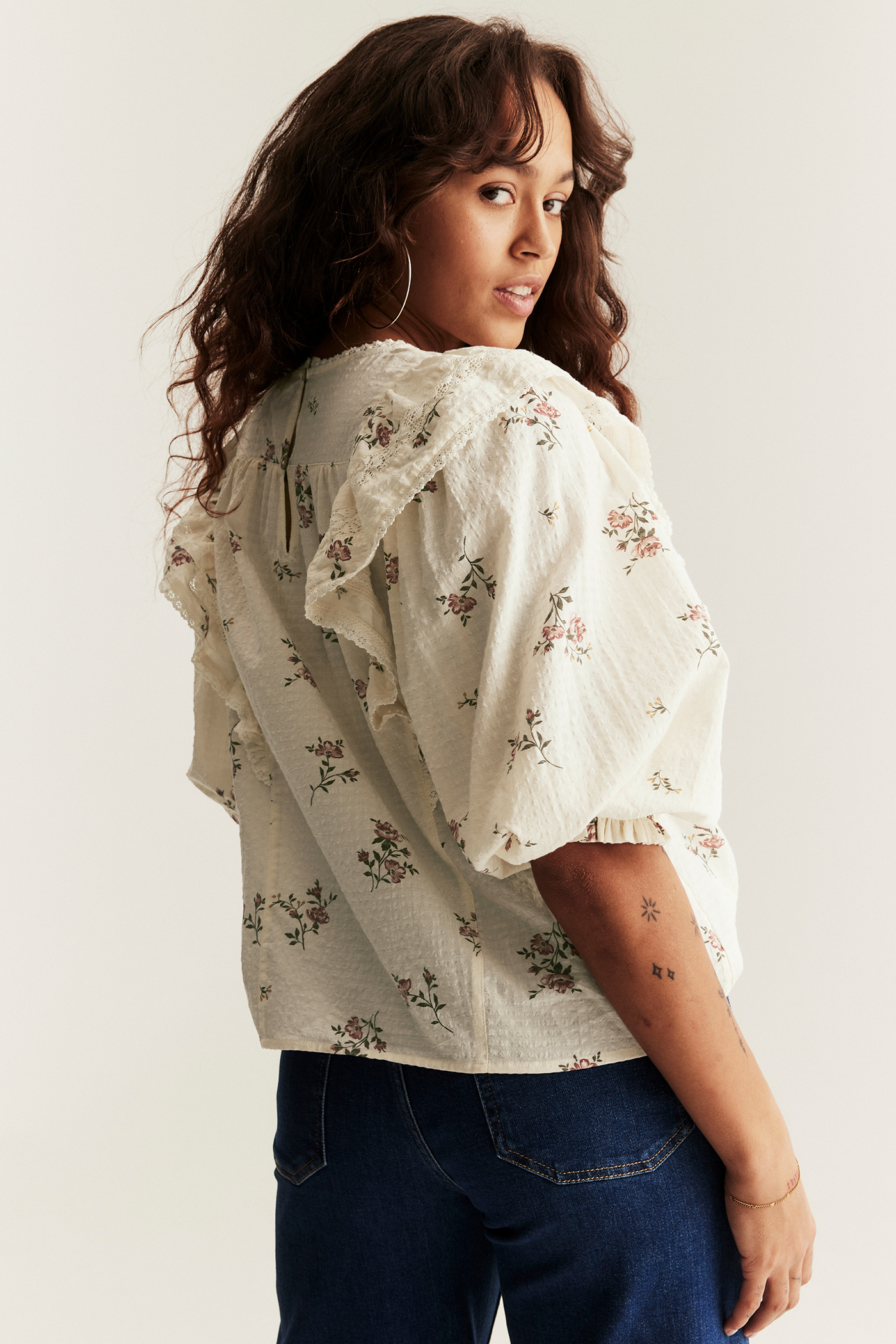 Floral lace blouse from Newbie Woman | Off-white | Kids | Newbie